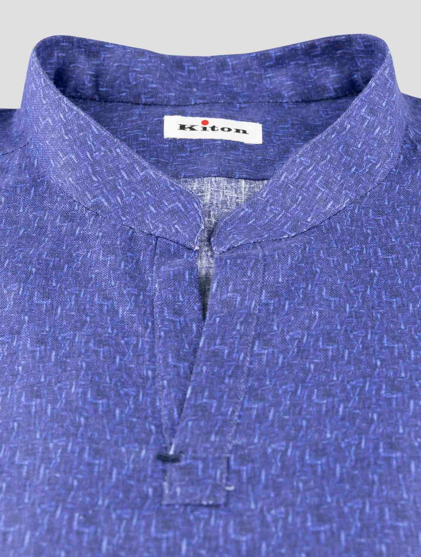 Kiton Blue Linen Shirt