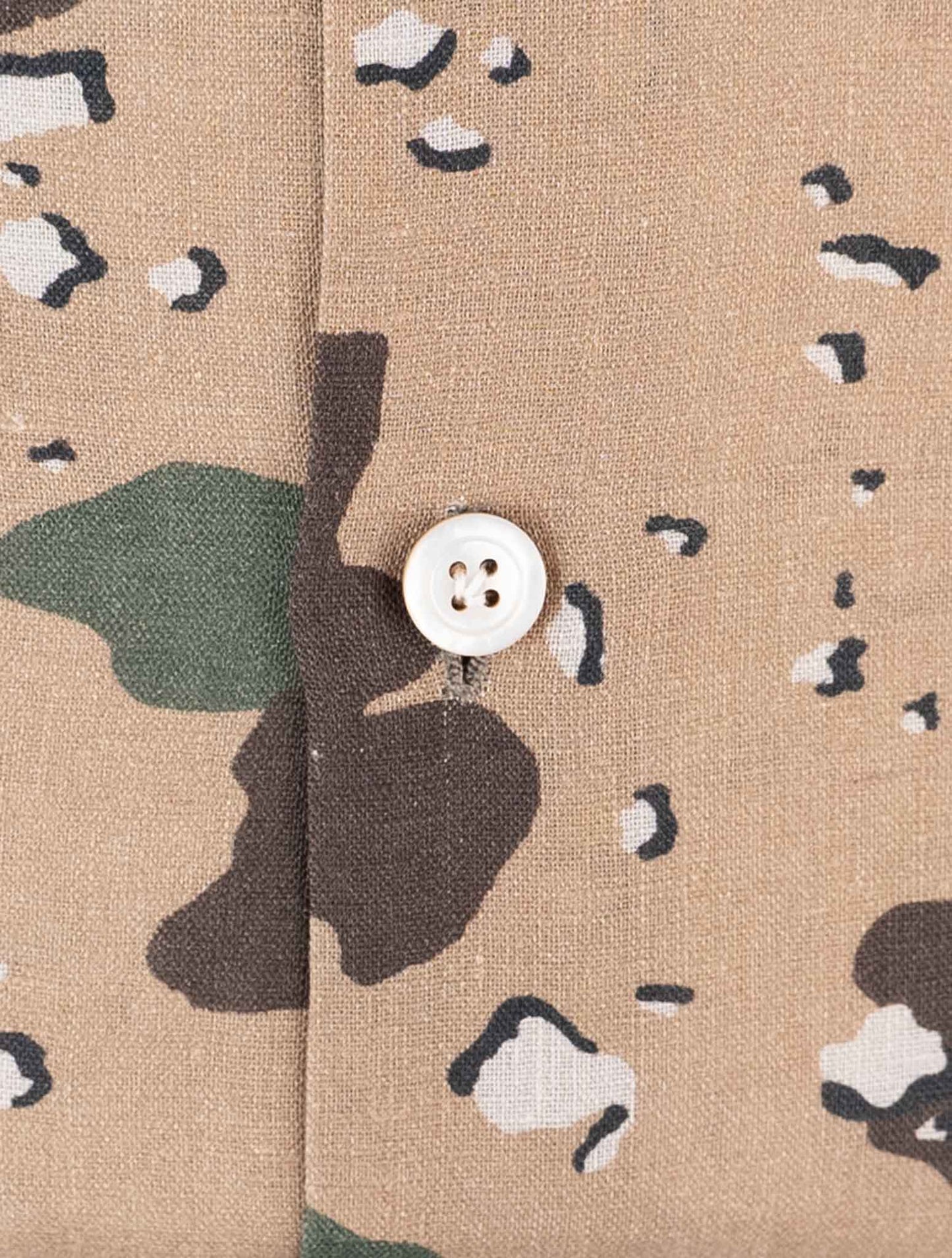 Kiton Green Linen Korean Shirt