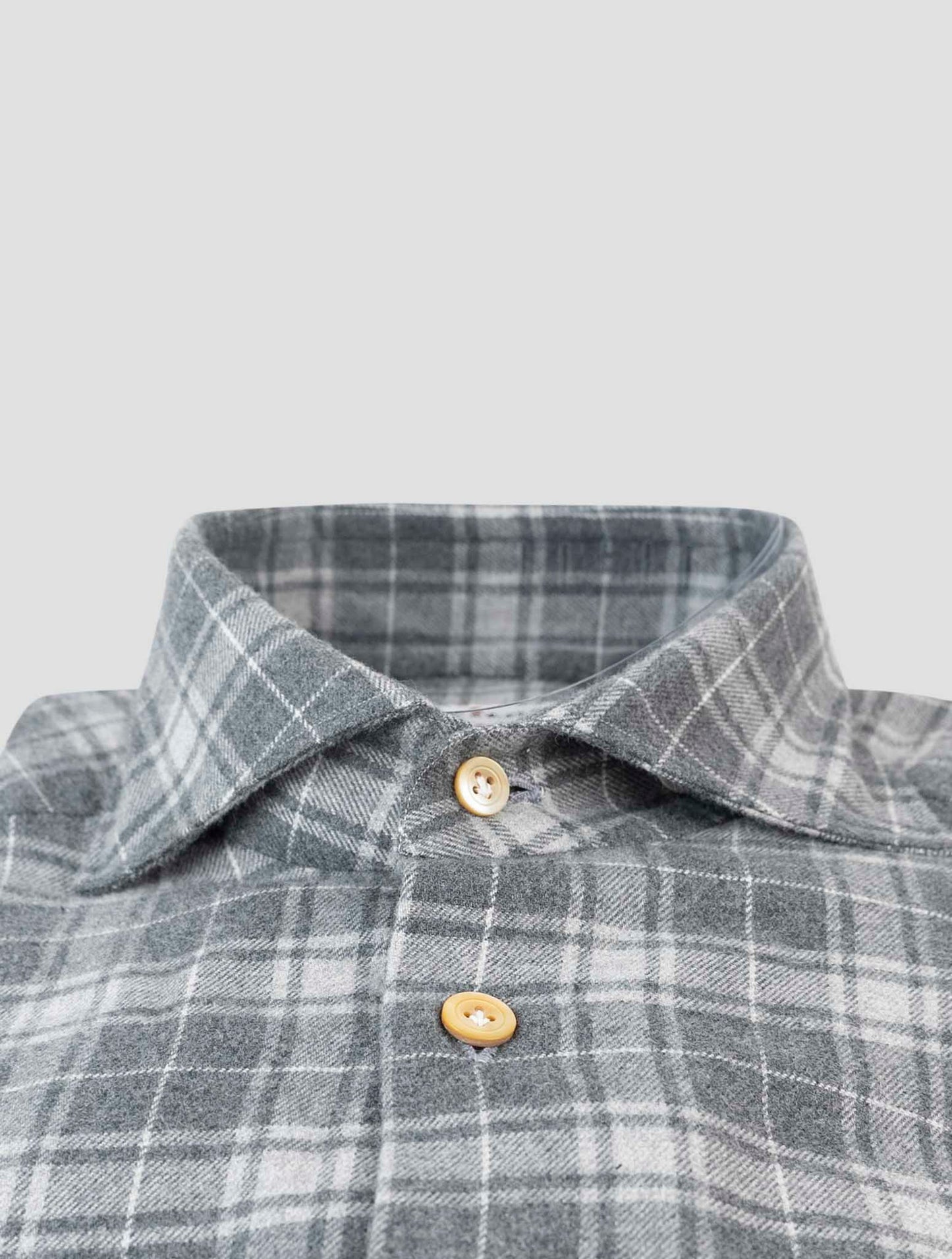 Kiton Gray Cotton Shirt