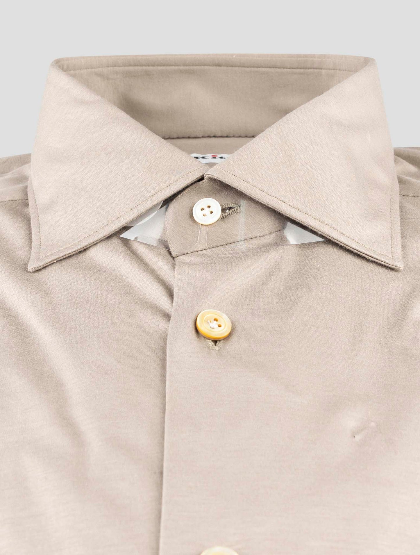 Kiton Brown Cotton Shirt