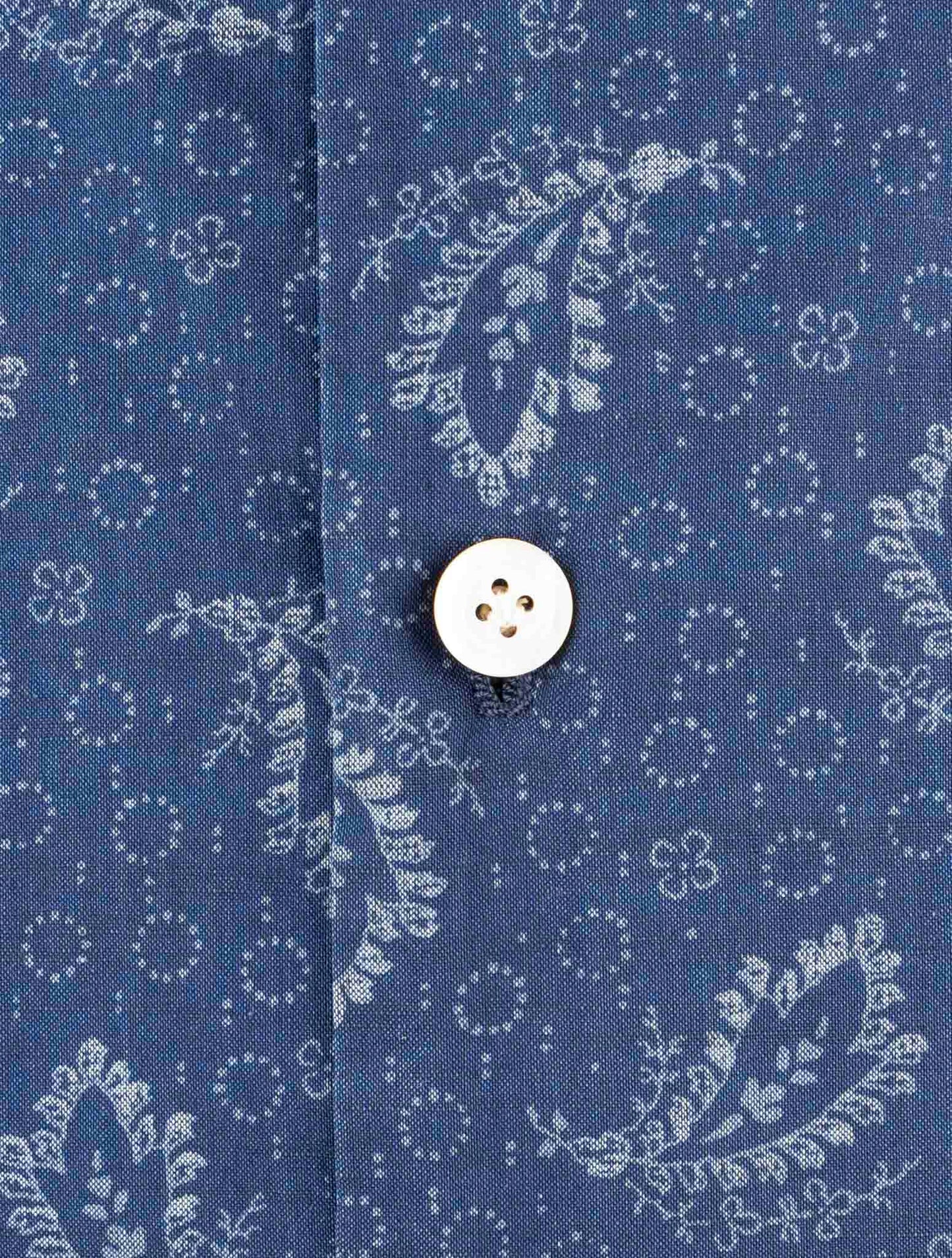 Kiton Blue Cotton Shirt