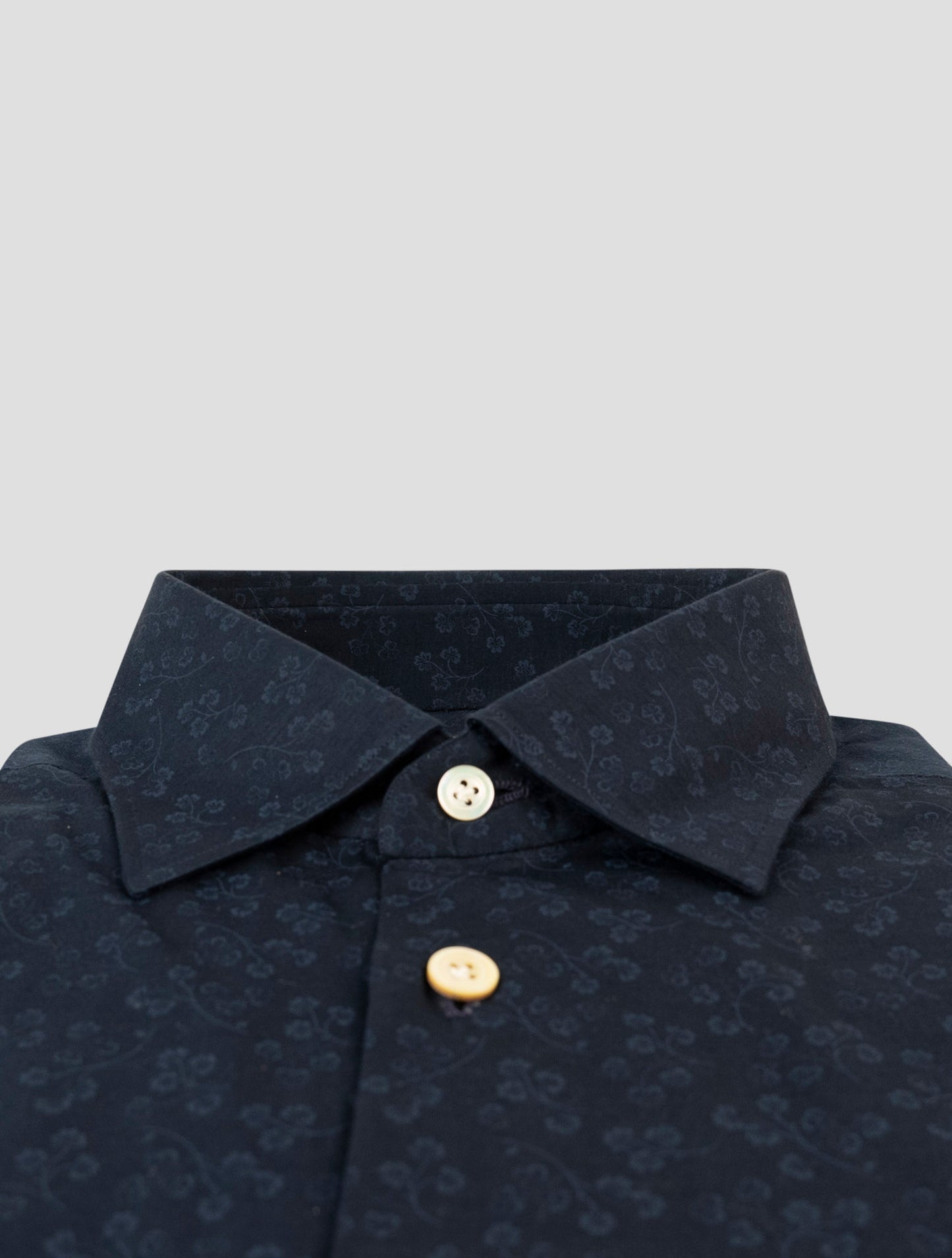 Kiton Blue Cotton Shirt