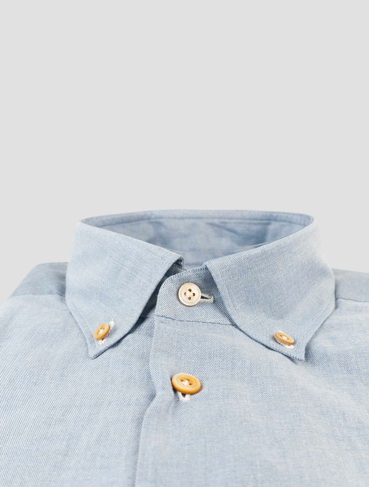 Kiton Blue Cotton Linen Shirt
