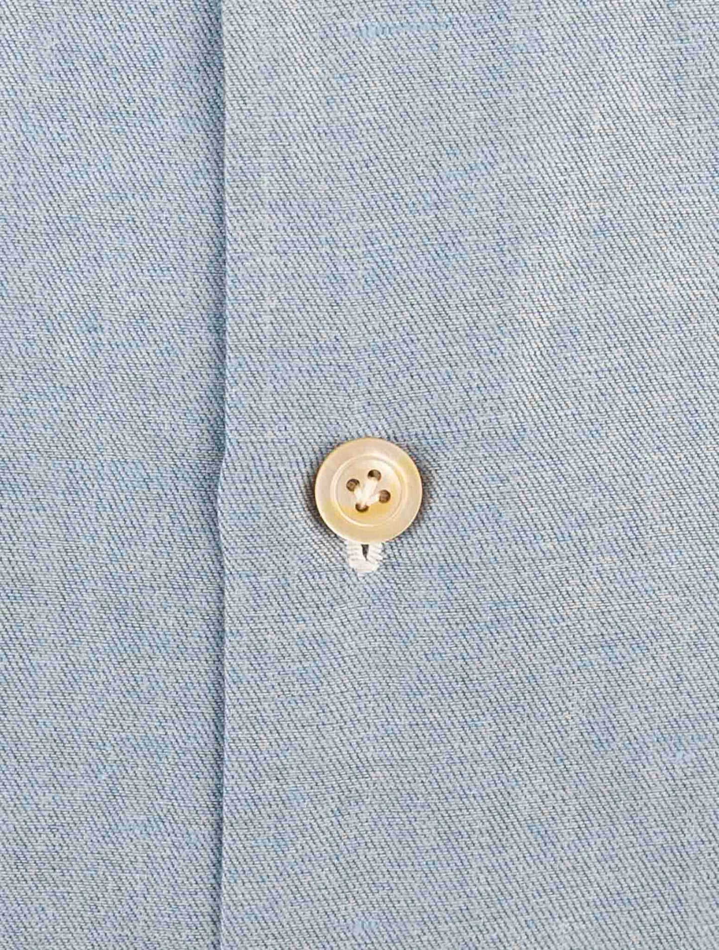 Kiton Blue Cotton Linen Shirt