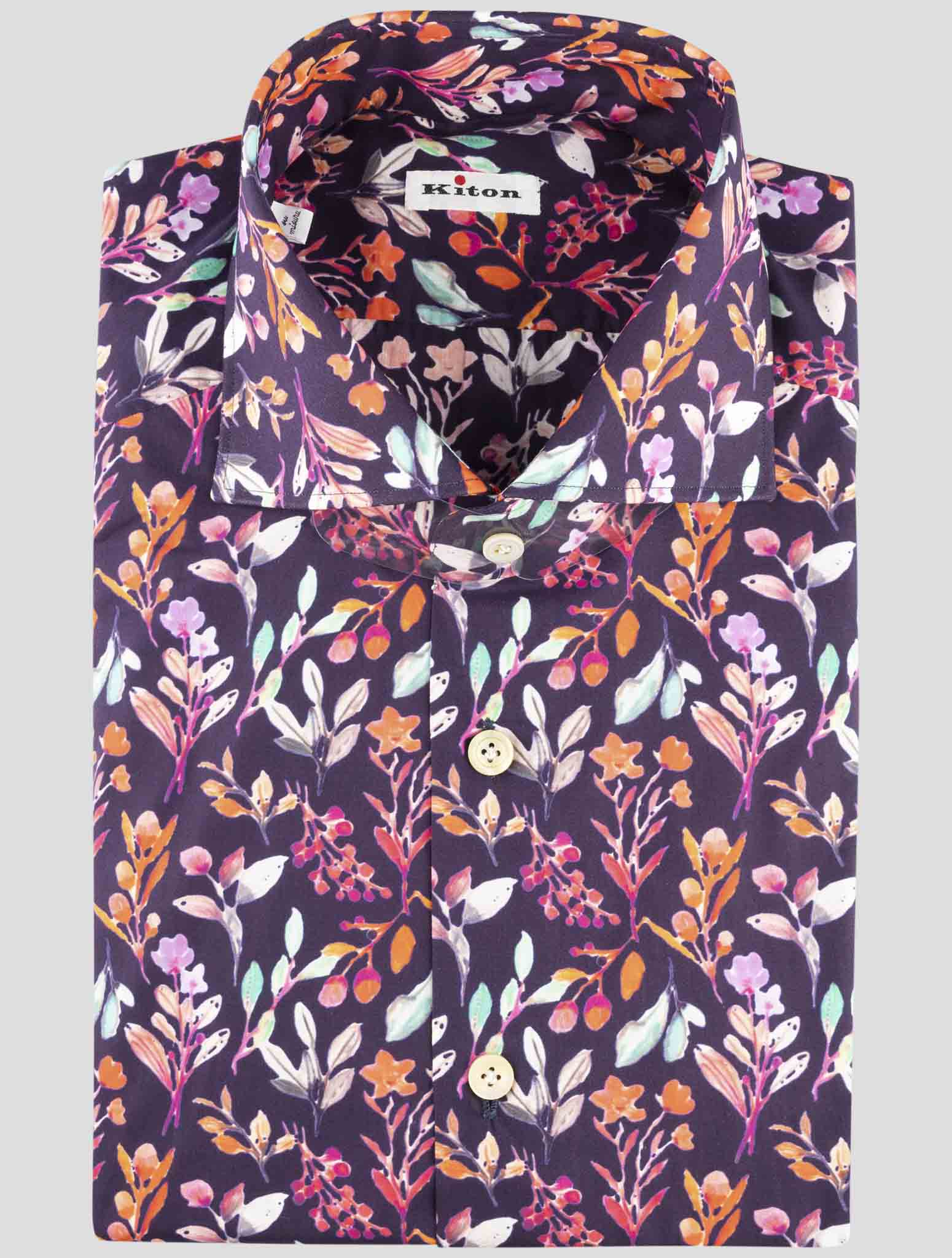Kiton Multicolor Cotton Shirt