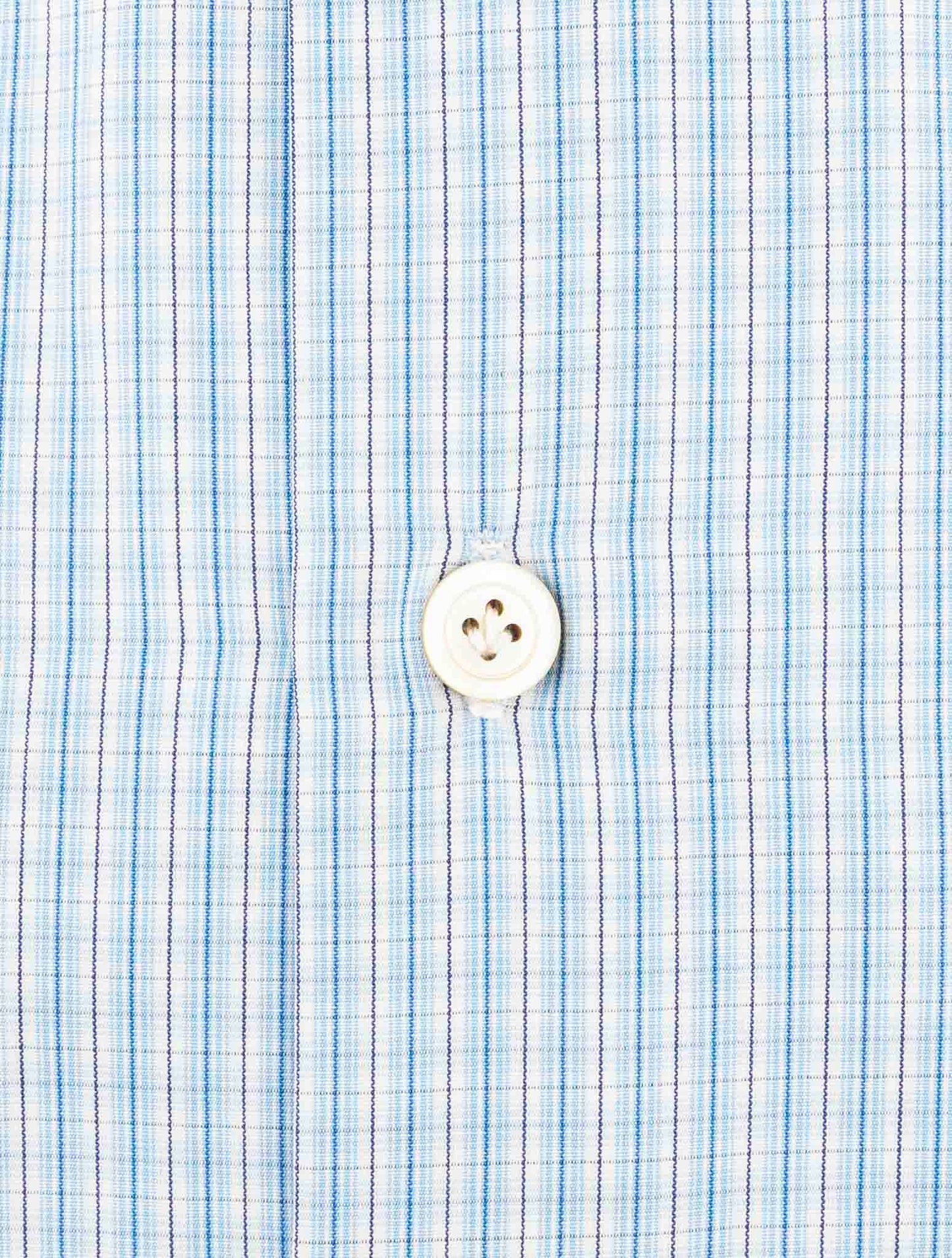 Kiton Light Blue White Cotton Shirt