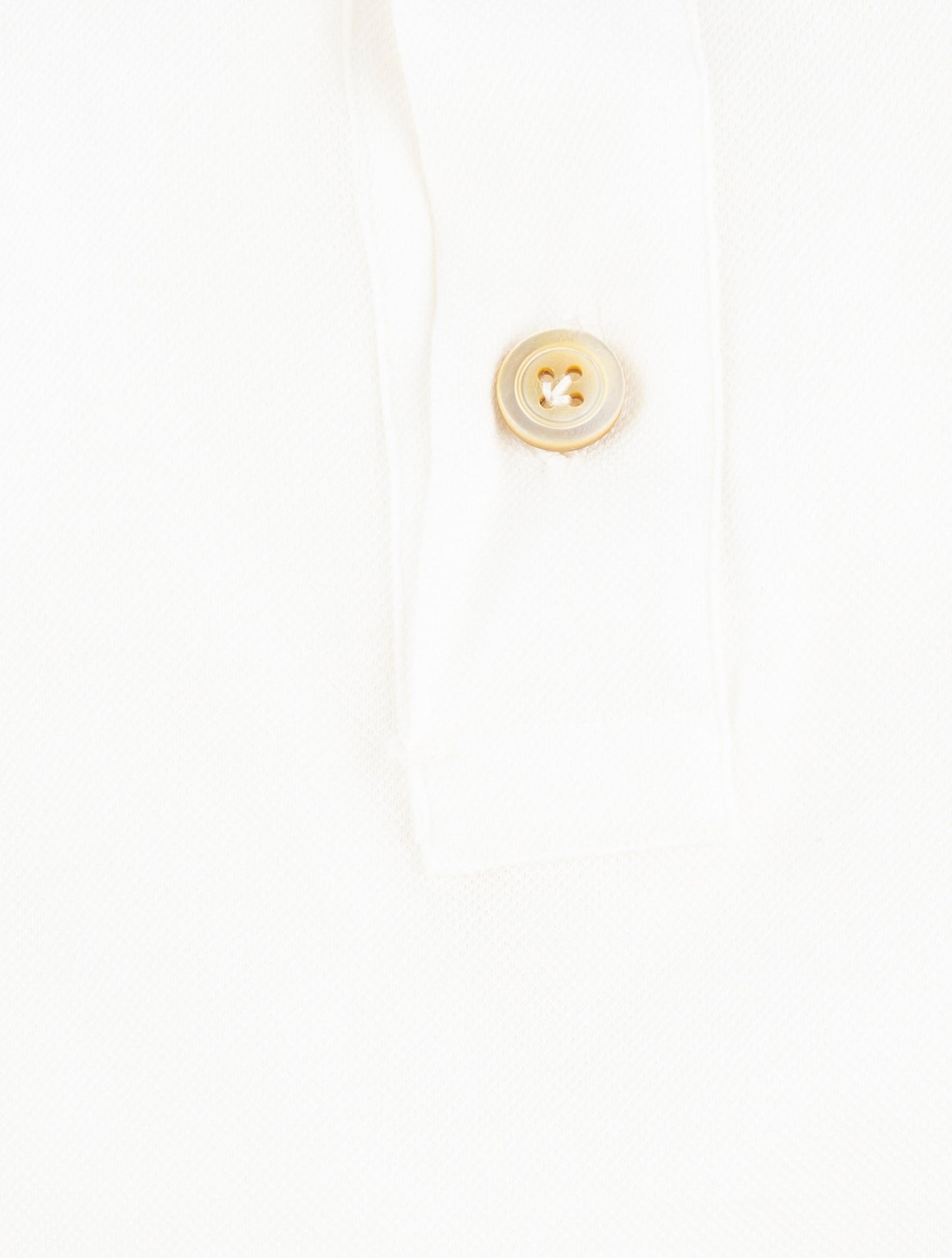 Kiton White Cotton Polo