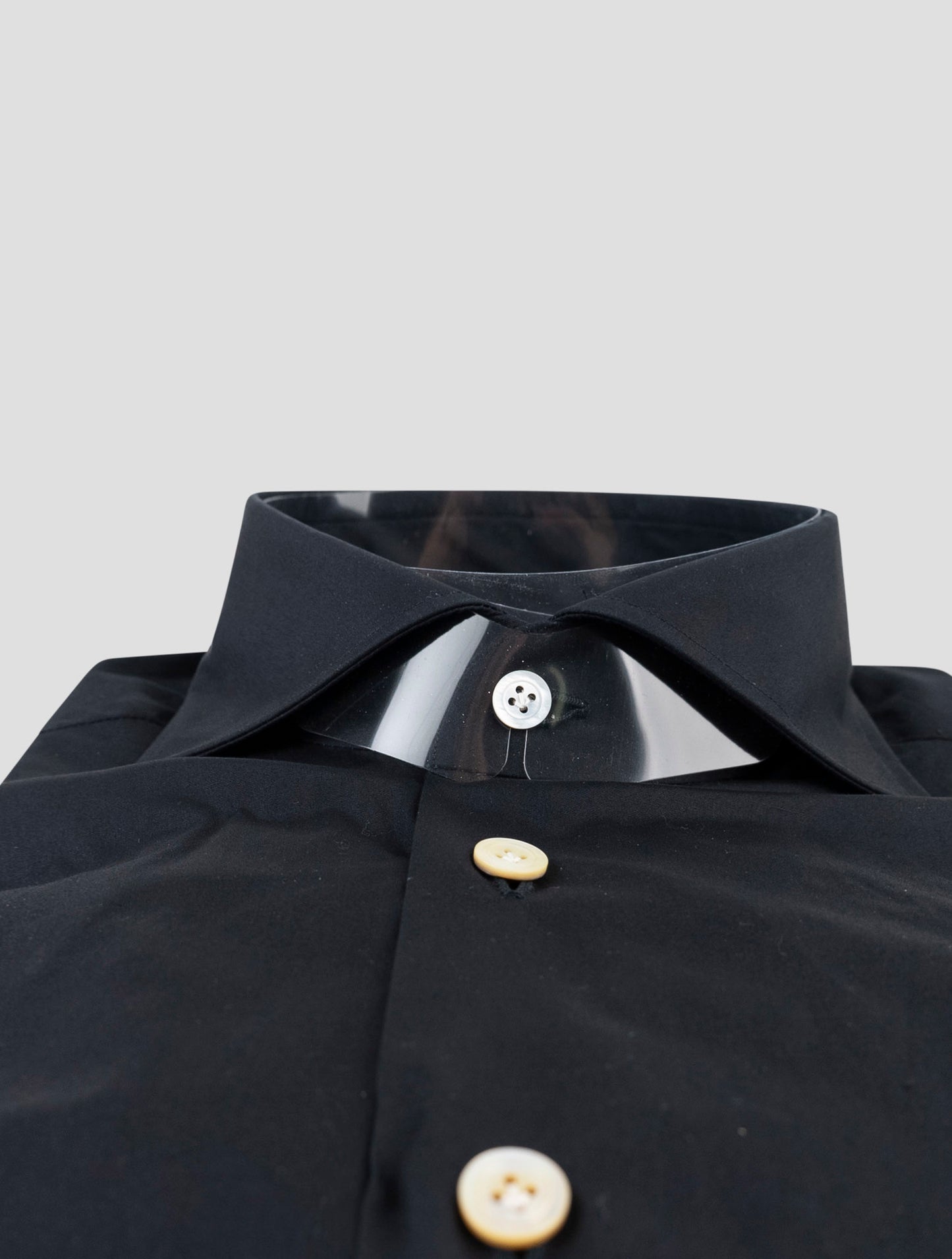 Kiton Black Cotton Shirt