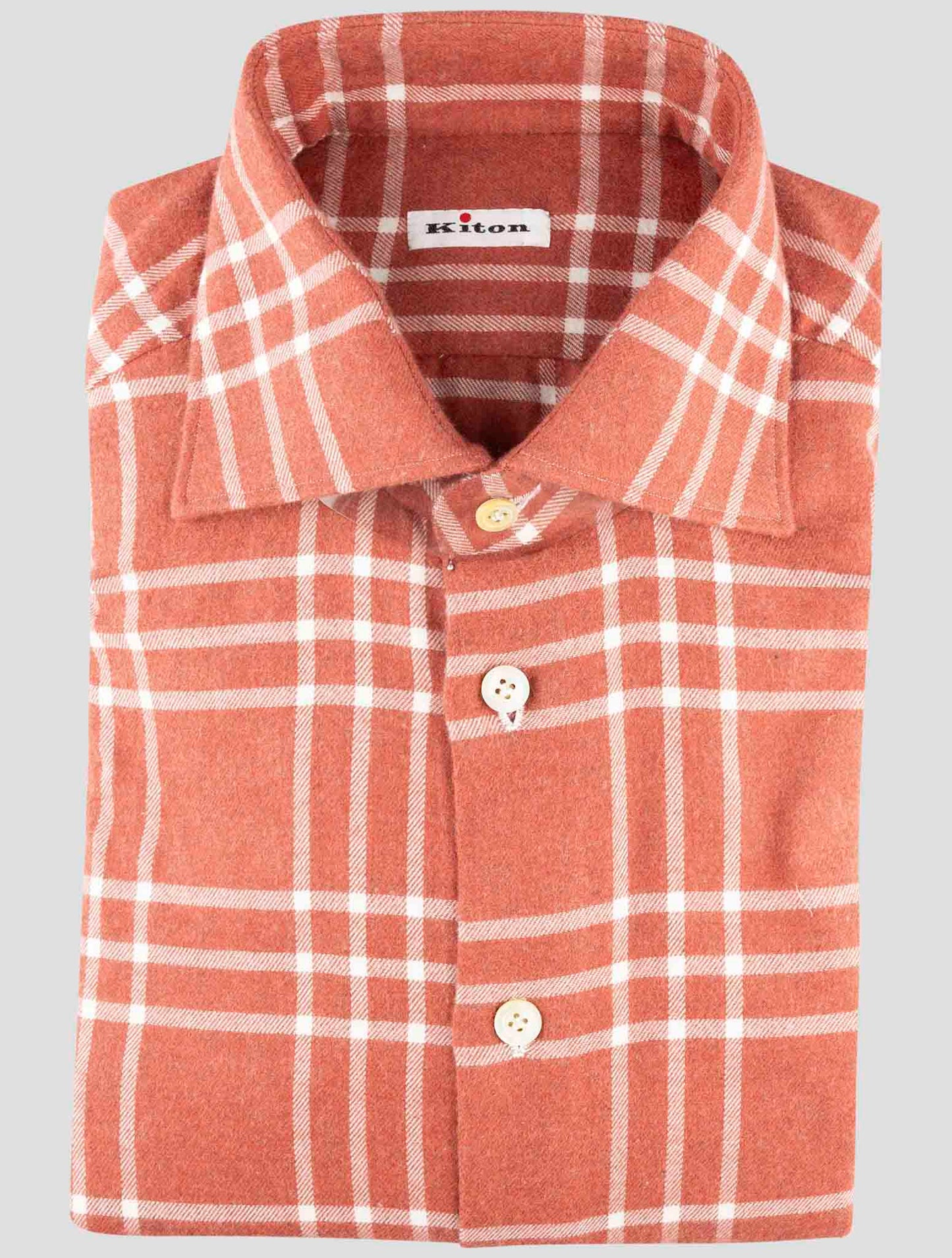 Kiton Burgundy Cotton Shirt
