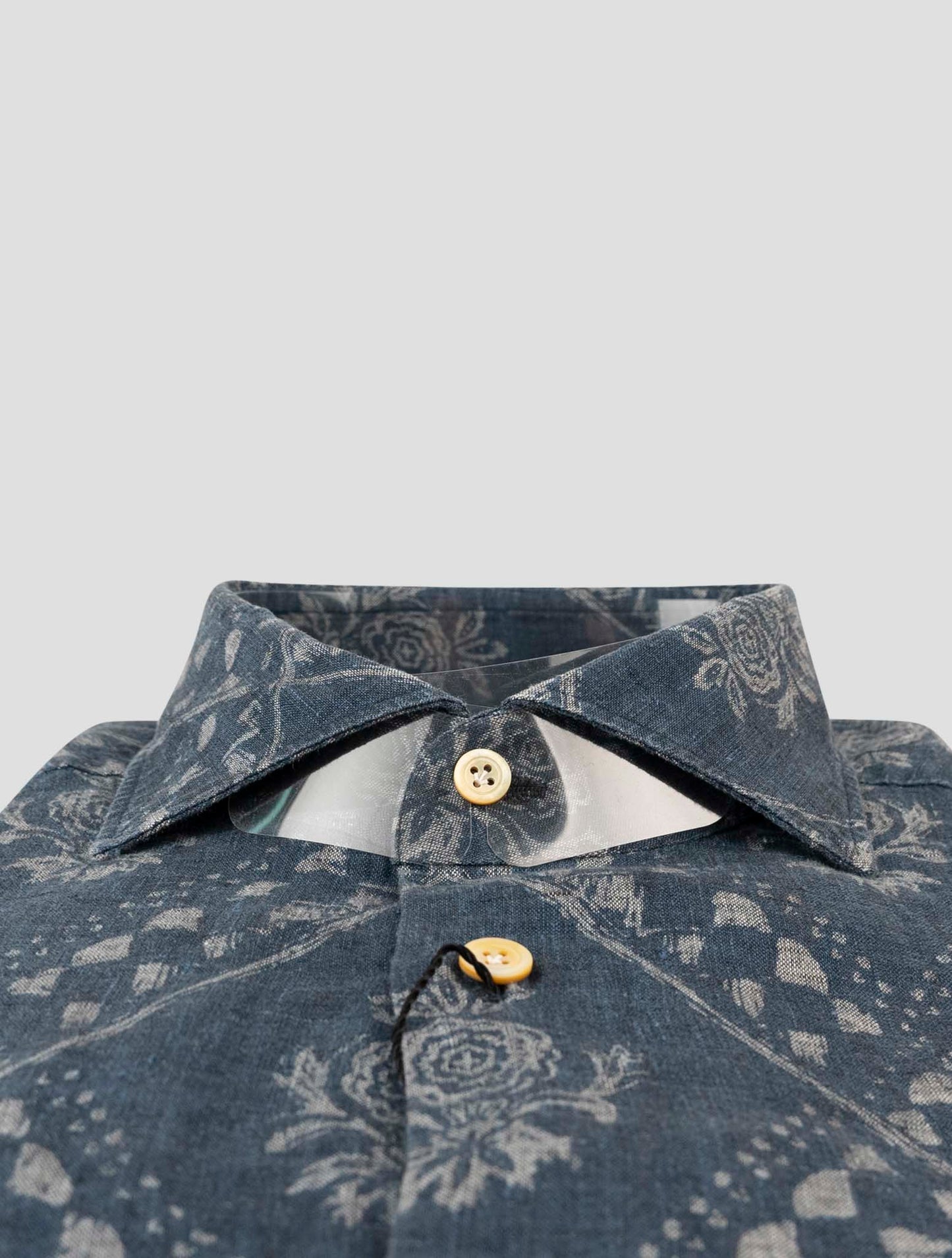 Kiton Blue Cotton Shirt