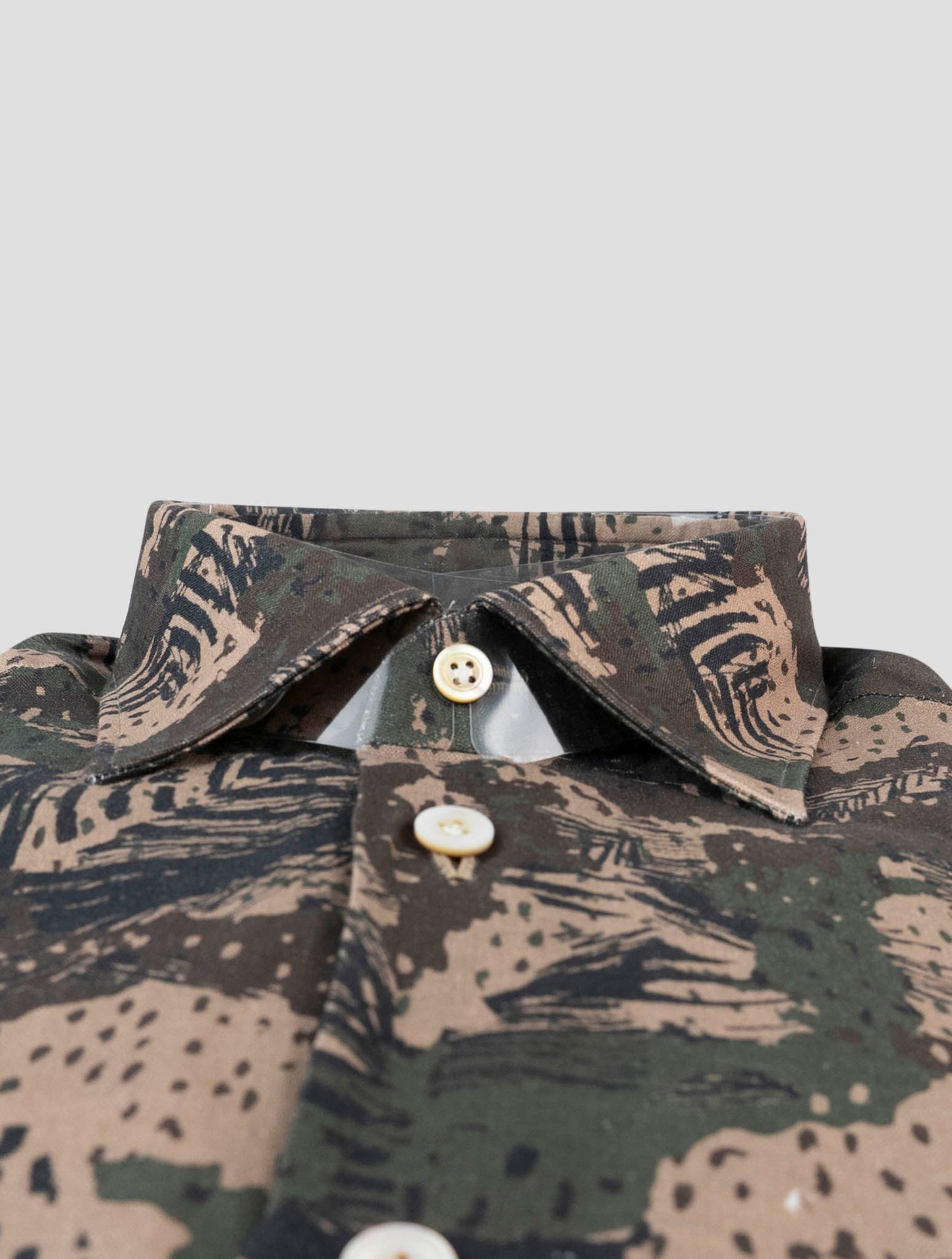Kiton Green Linen Shirt