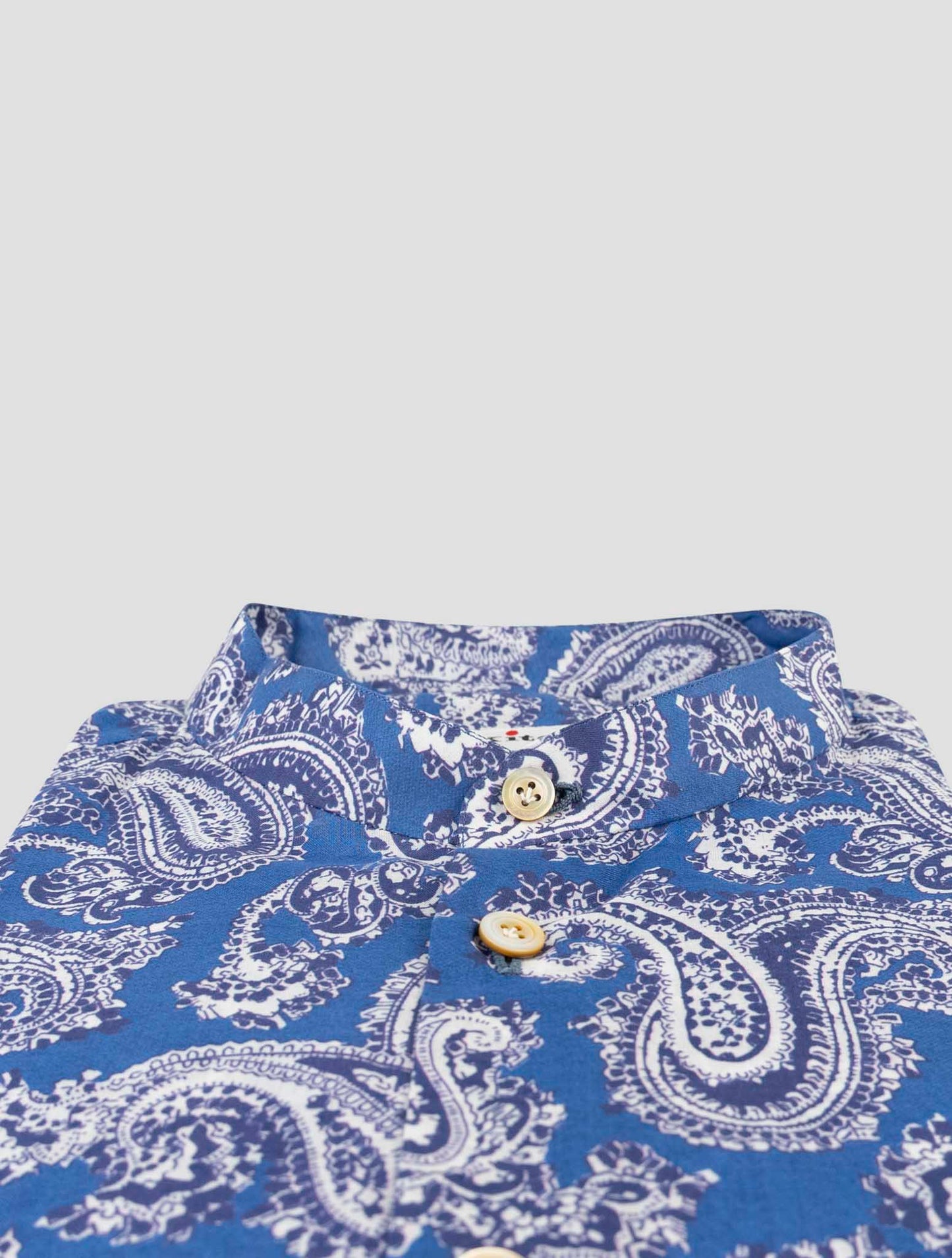 Kiton Blue Beige Cotton Shirt