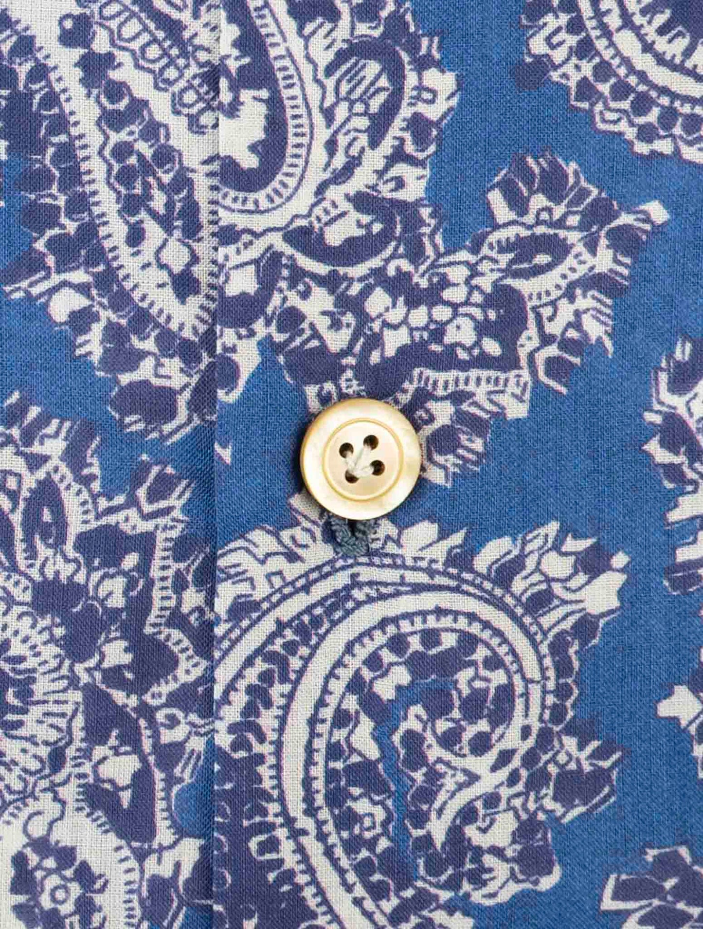Kiton Blue Beige Cotton Shirt