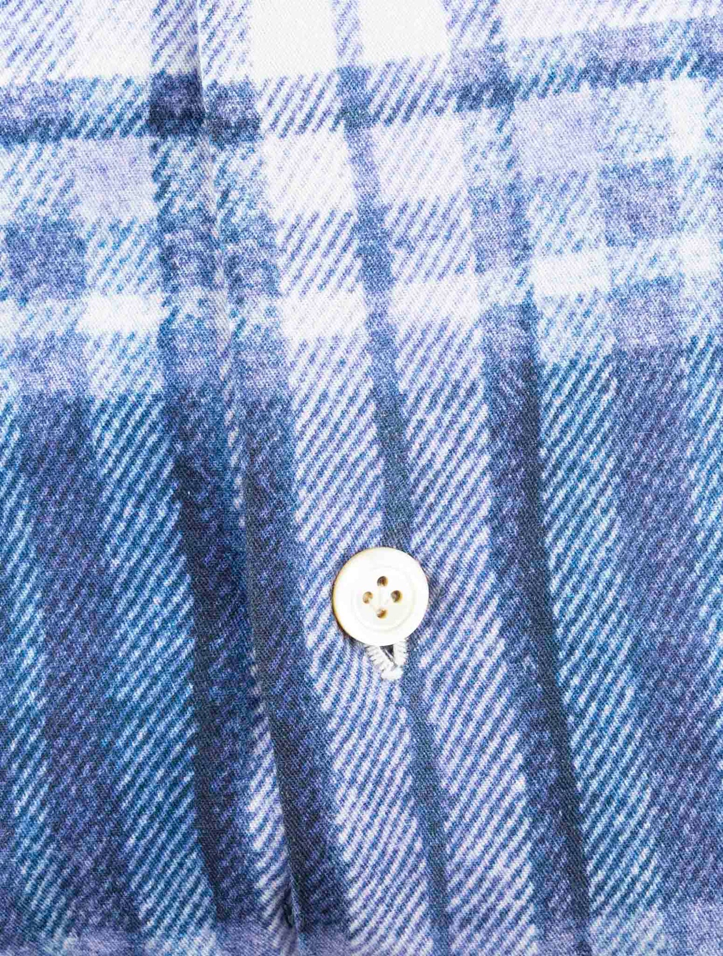 Kiton Blue Cotton Shirt