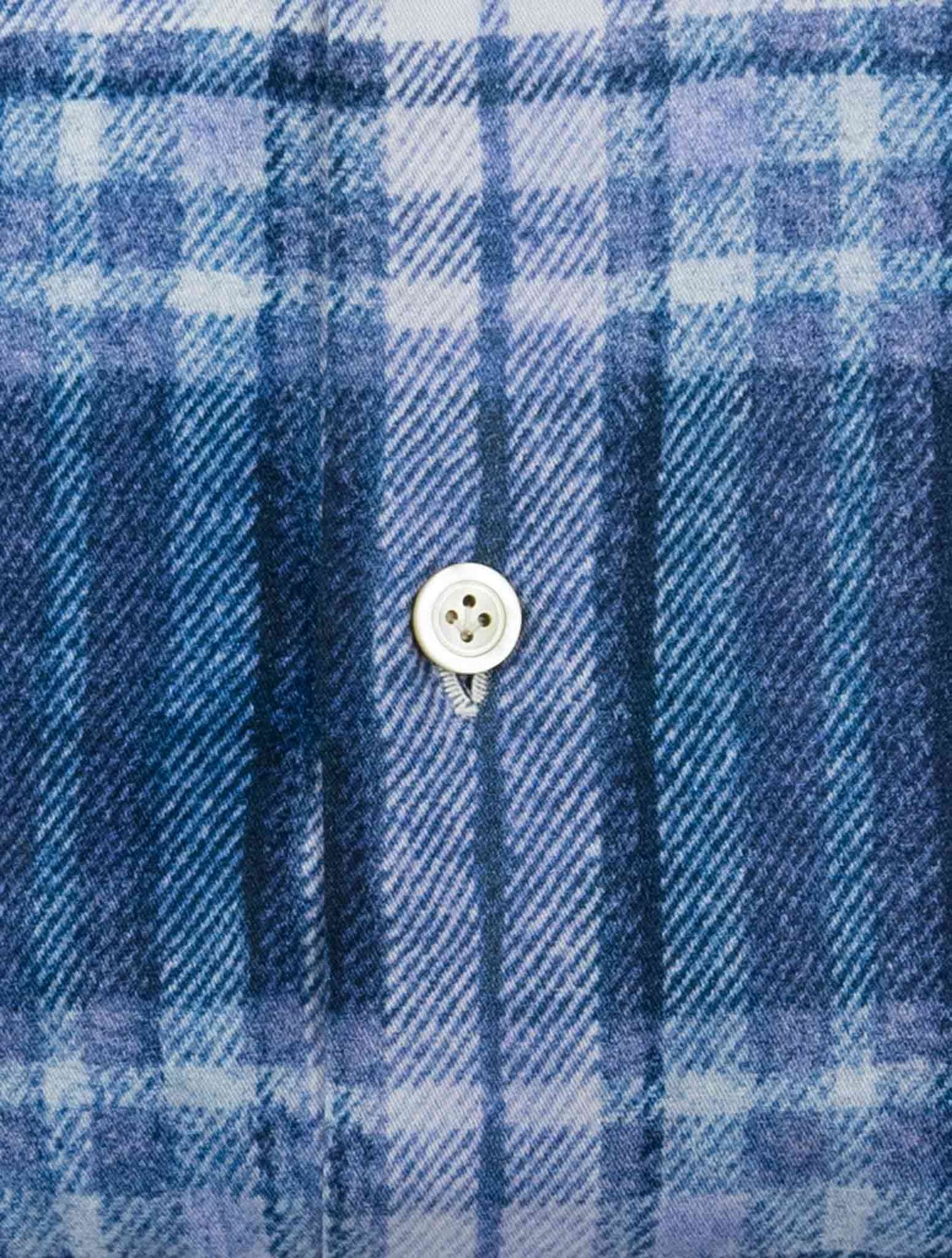 Kiton Blue Cotton Shirt