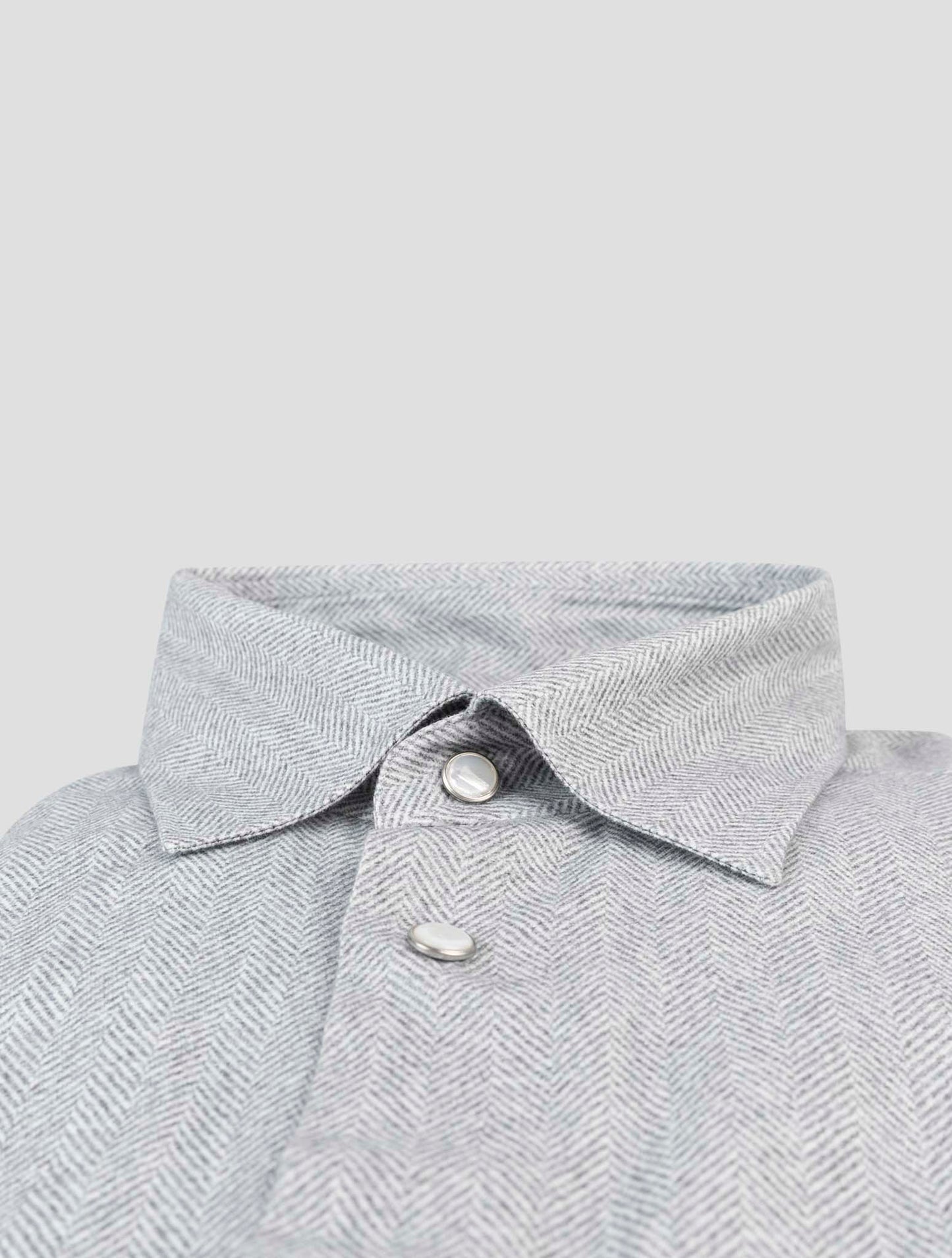 Kiton Gray Cotton Shirt