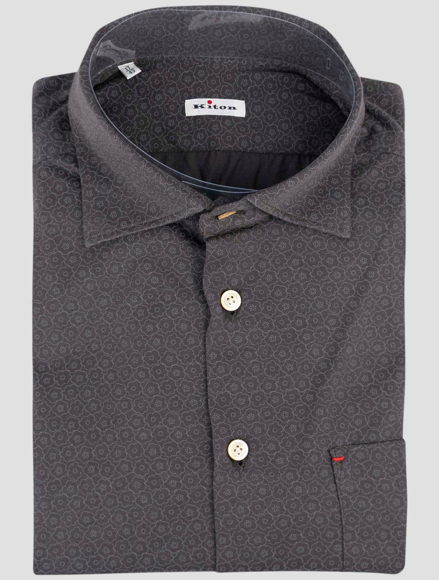 Kiton Dark Gray Cotton Shirt