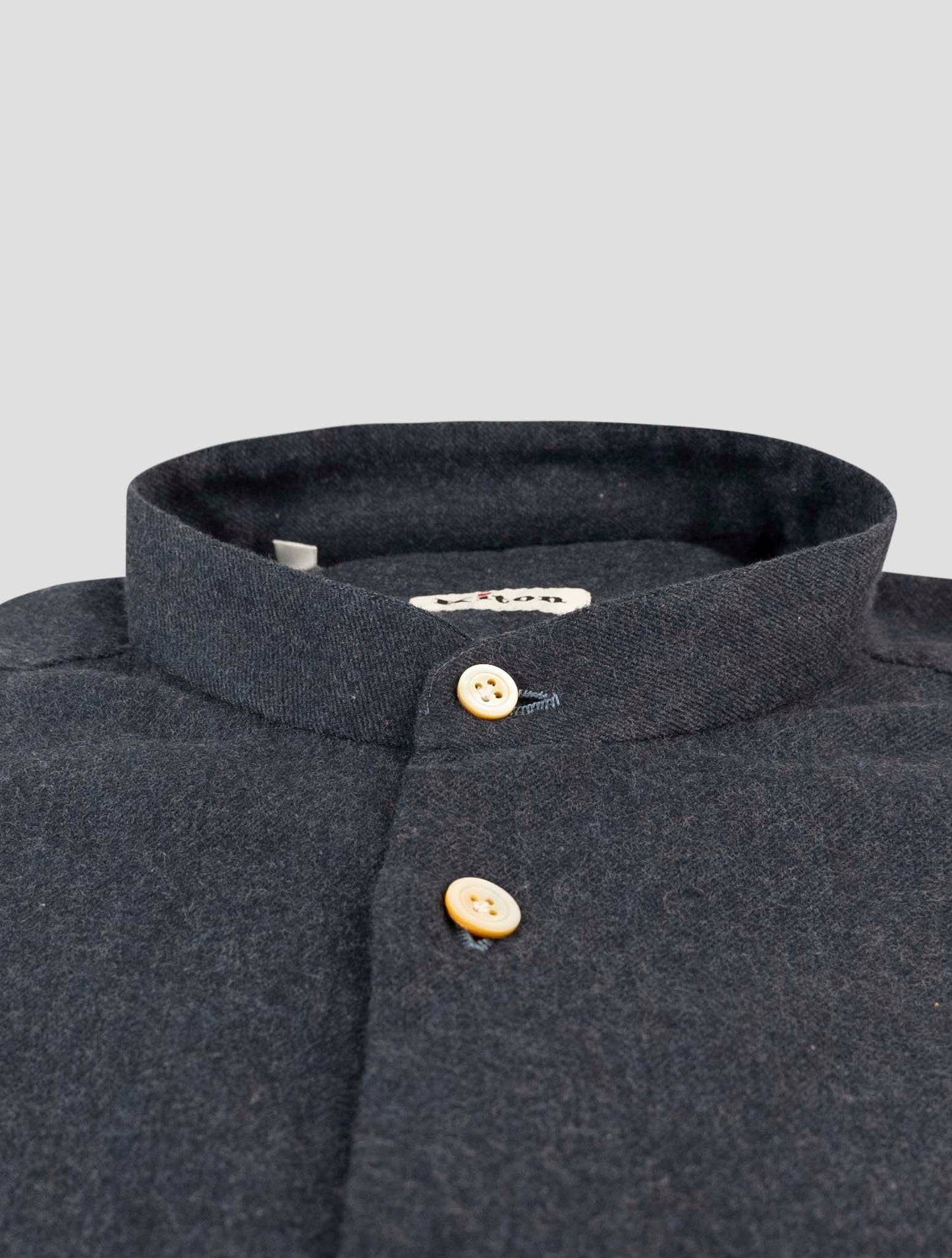 Kiton Blue Cotton Shirt