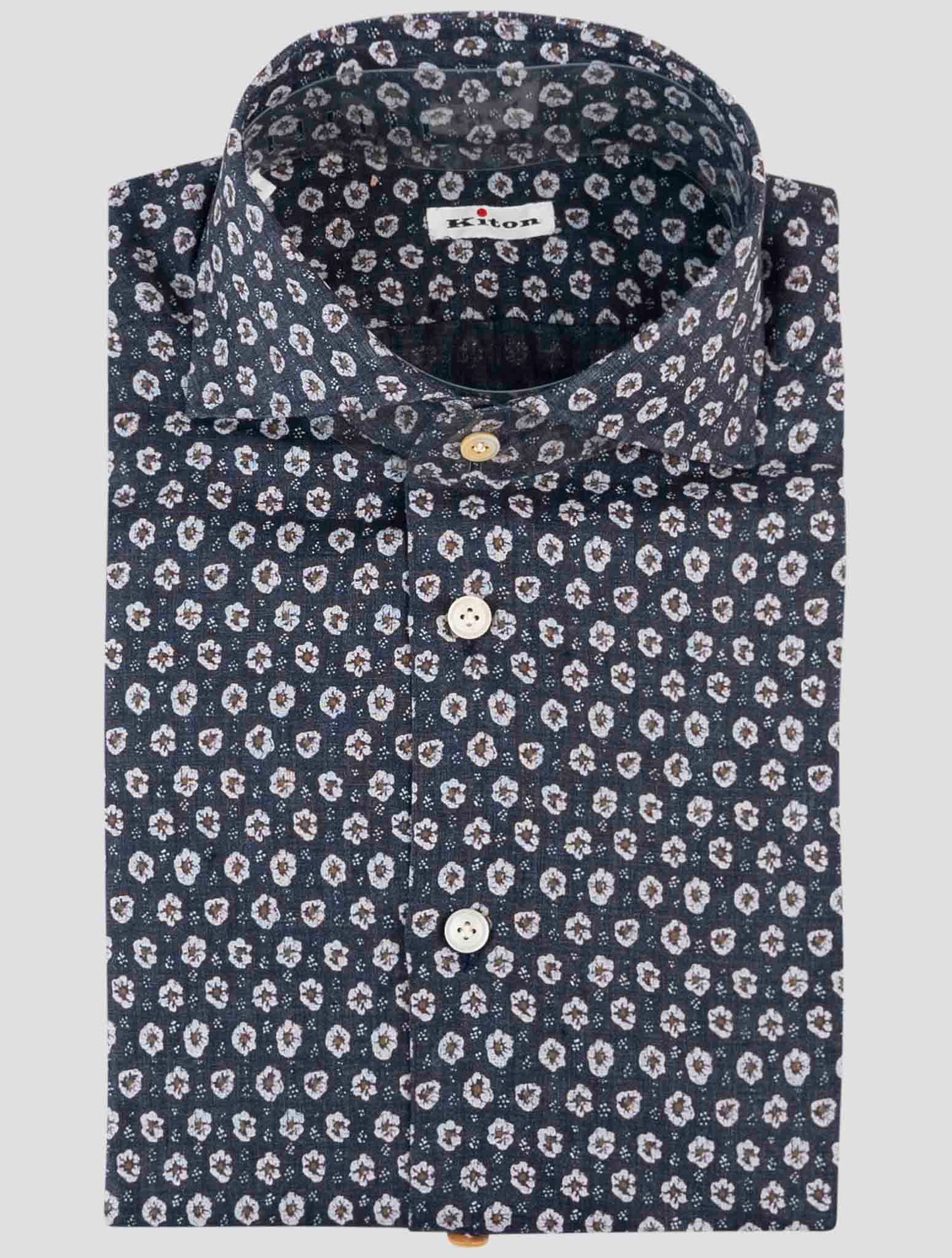 Kiton Dark Gray Linen Shirt