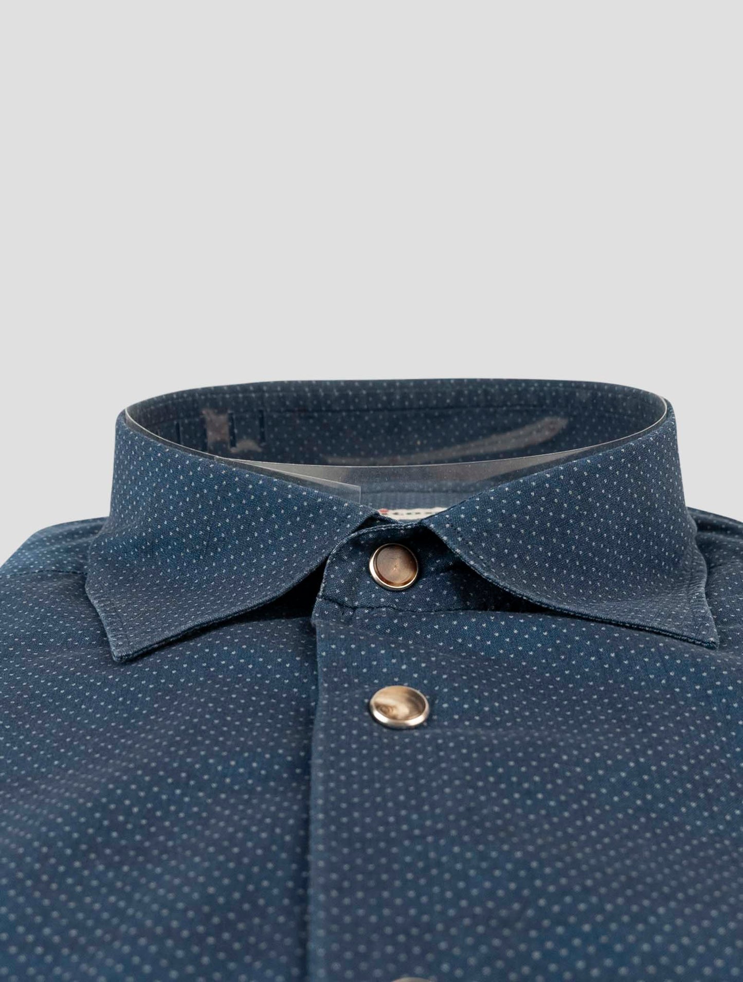 Kiton Blue Cotton Shirt