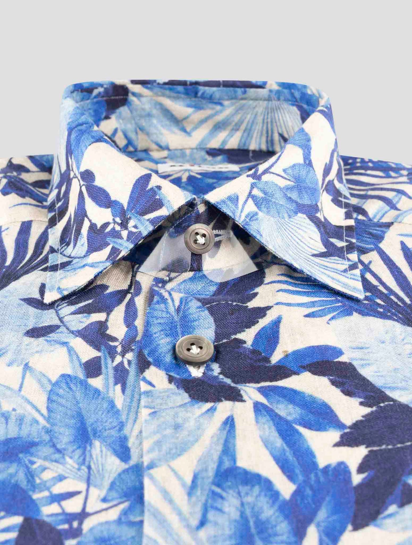 Kiton Blue Linen Shirt
