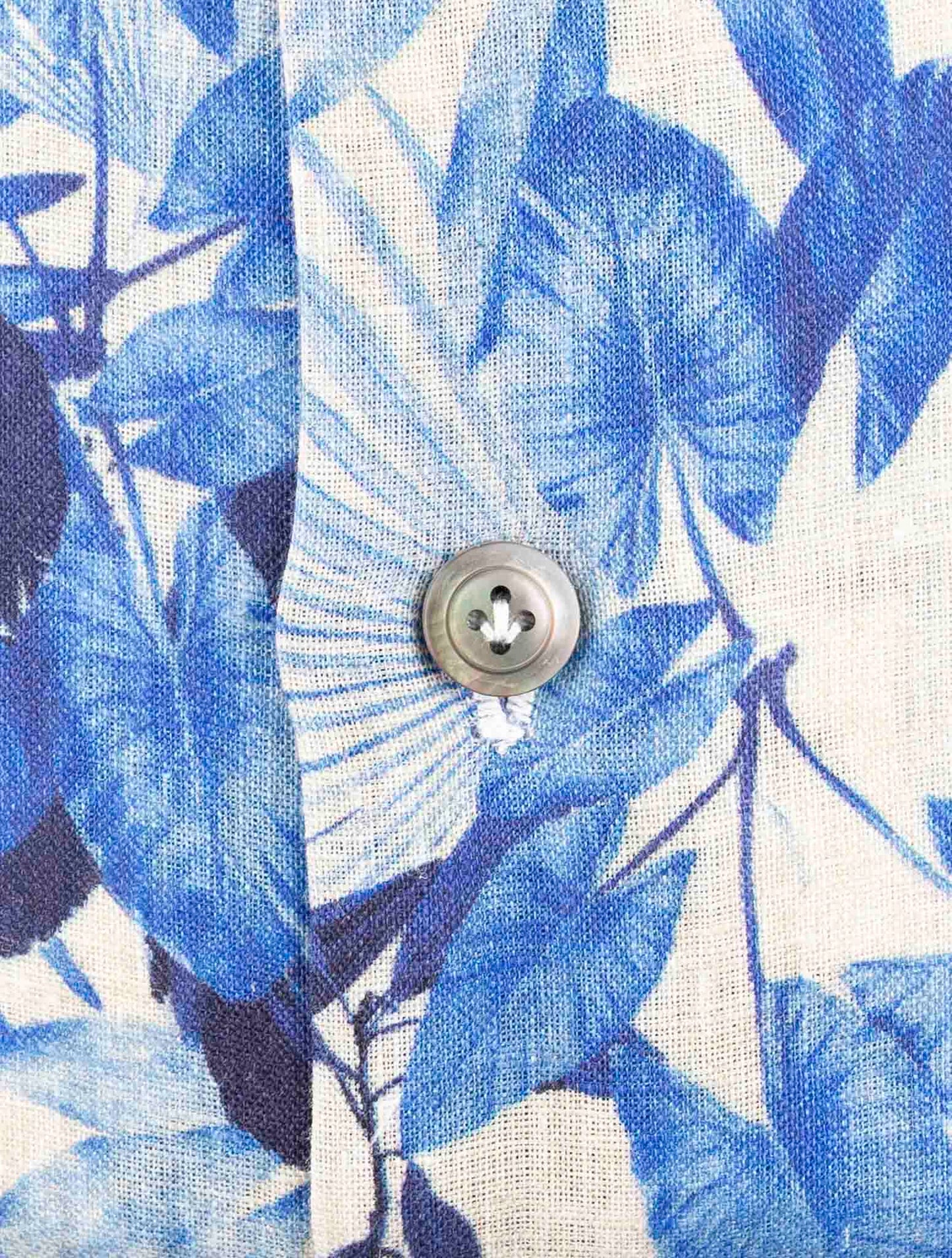 Kiton Blue Linen Shirt