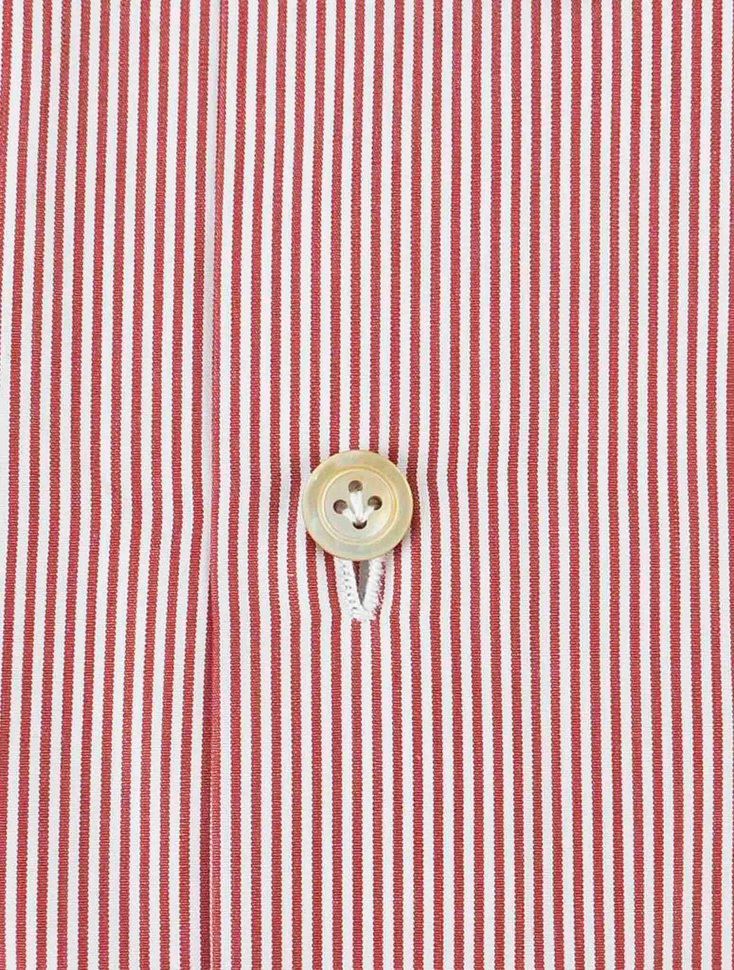 Kiton Red White Cotton Shirt