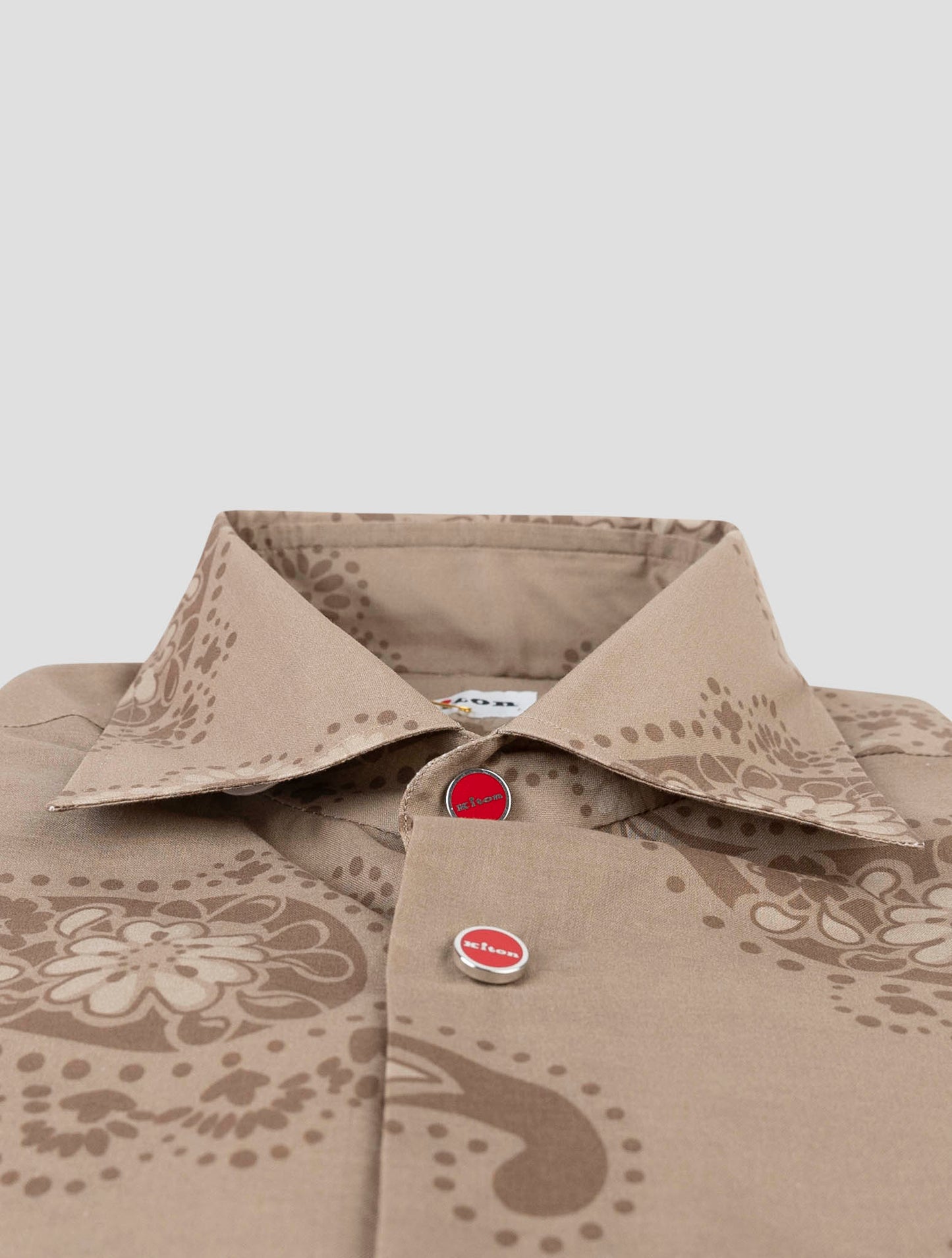 Kiton Brown Cotton Shirt
