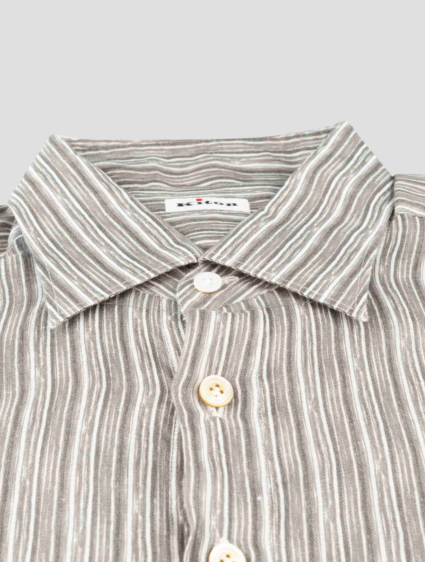 Kiton Gray Cotton Sweater Polo