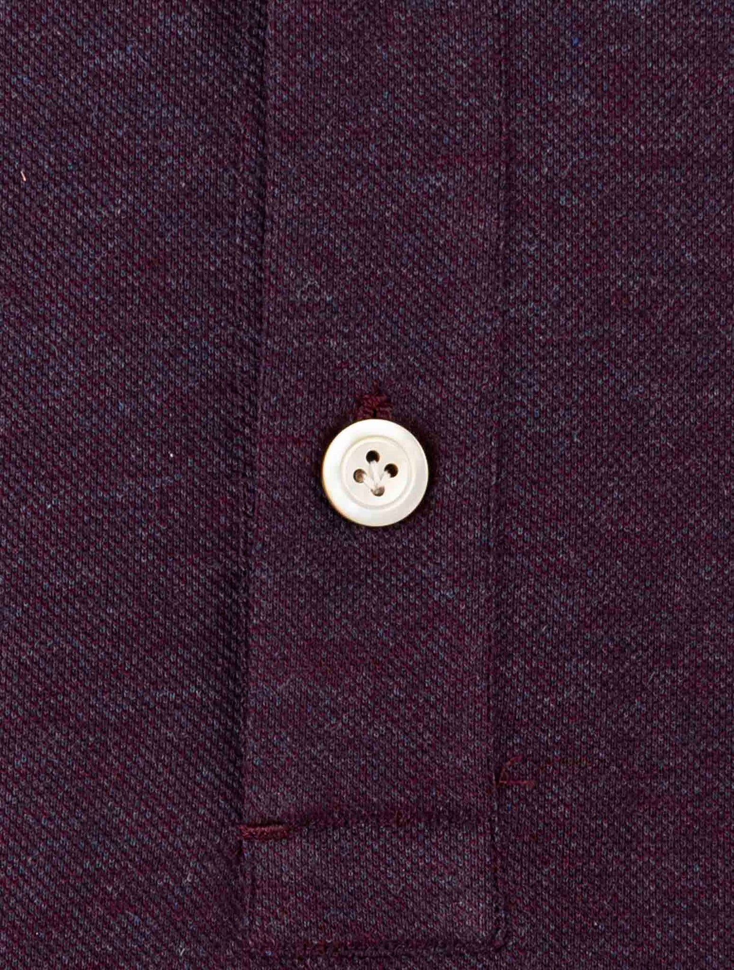 Kiton Burgundy Cotton Sweater Polo