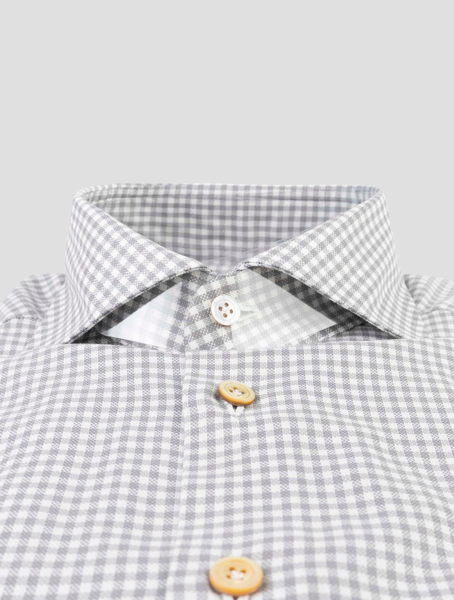 Kiton Gray Cotton Shirt