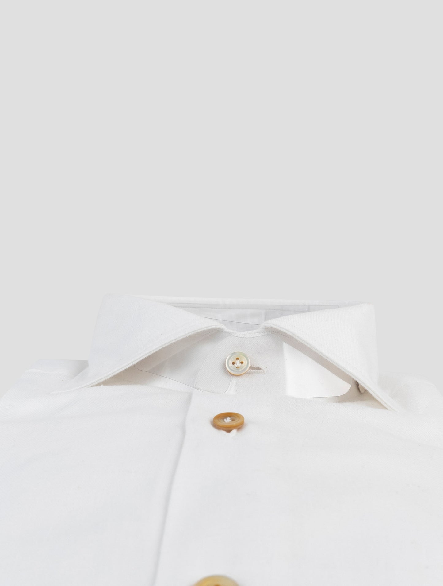 Kiton White Cotton Linen Shirt