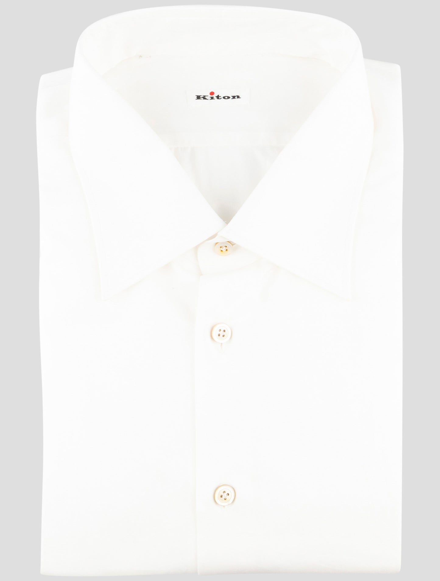 Kiton White Cotton Shirt