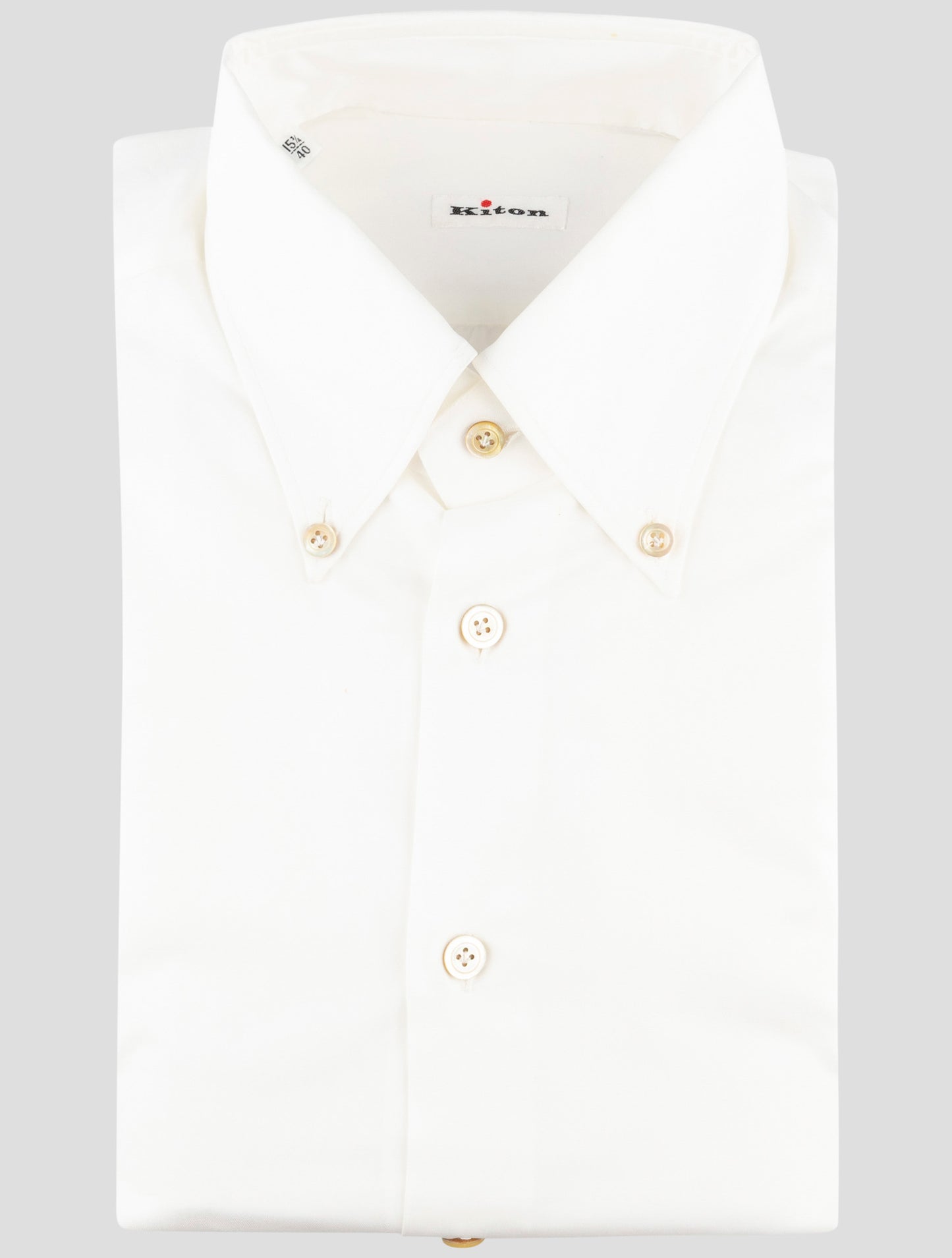 Kiton White Cotton Shirt