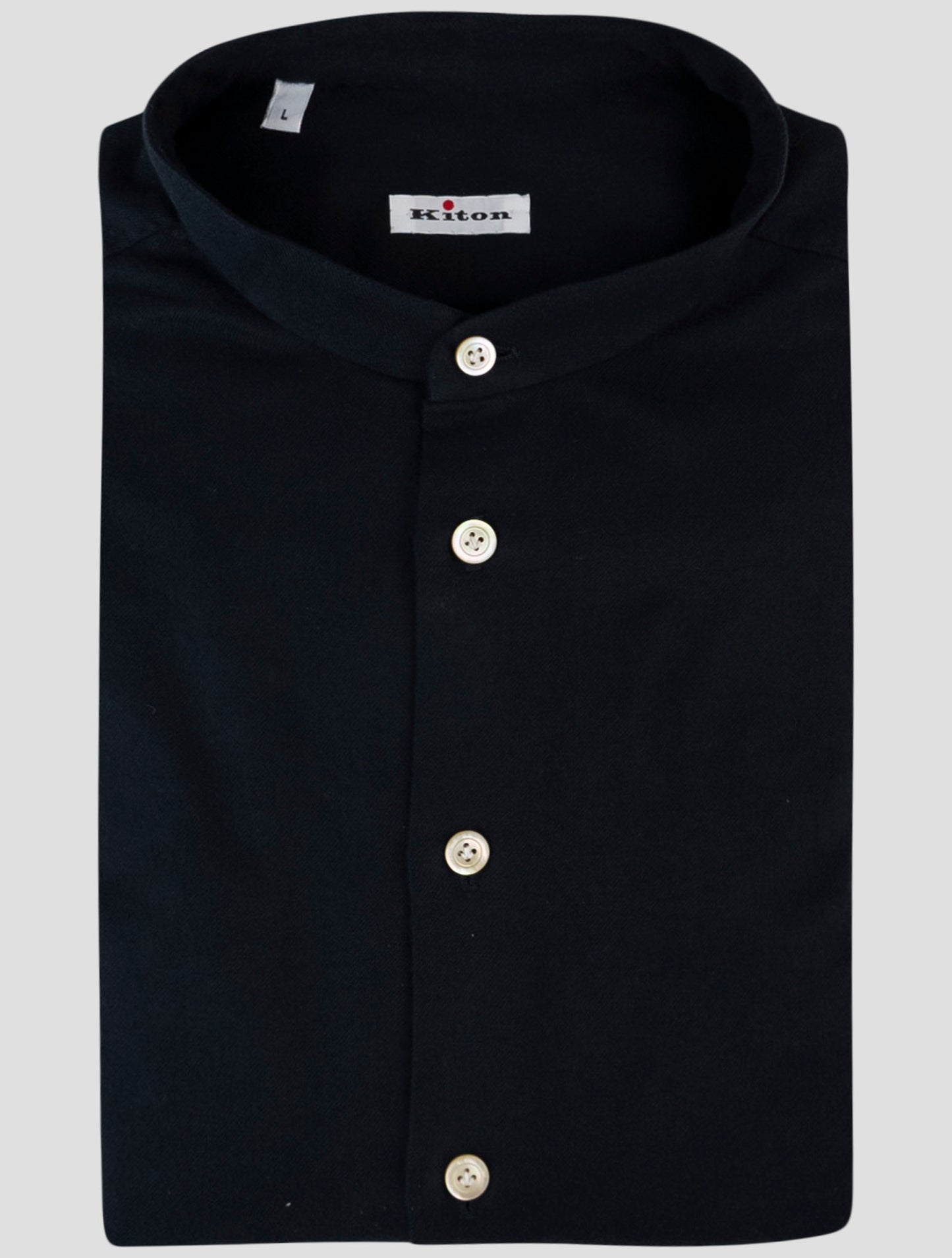Kiton Blue Cotton Shirt