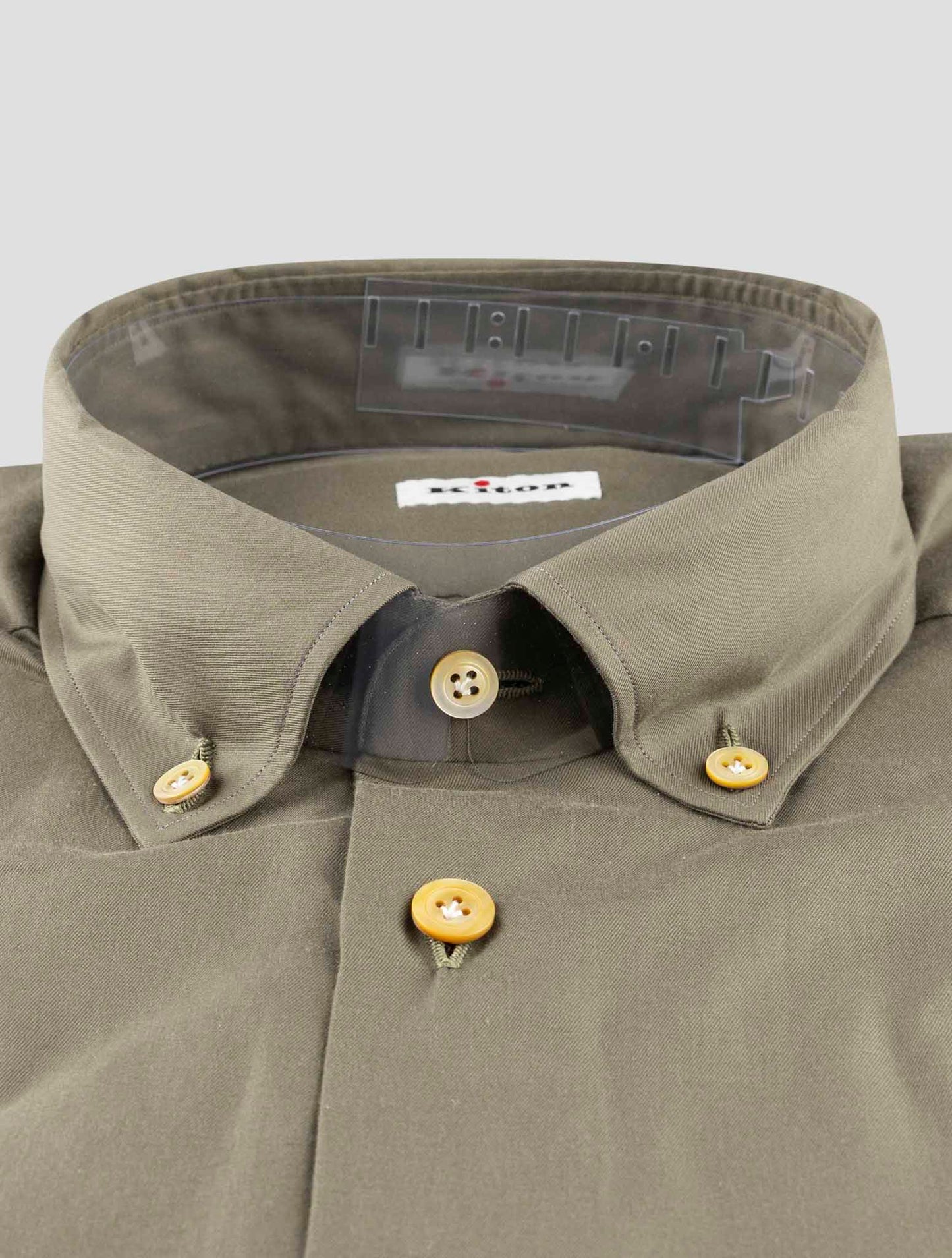 Kiton Green Cotton Shirt