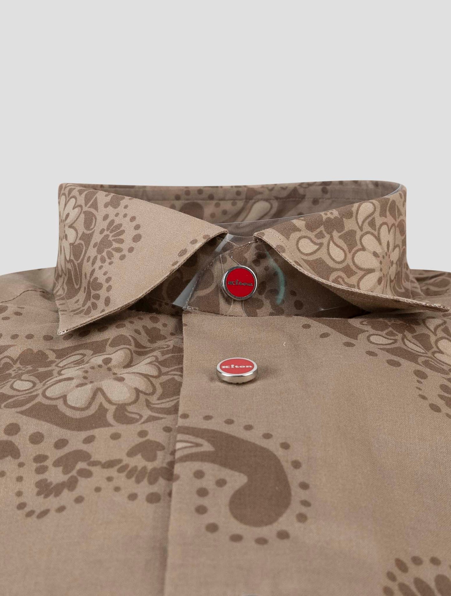 Kiton Brown Cotton Shirt