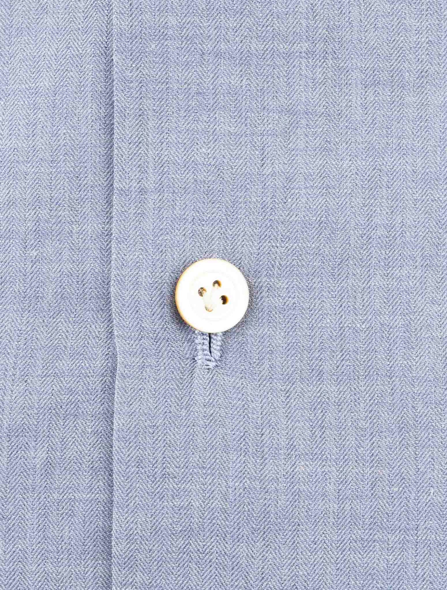 Kiton Blue Cotton Shirt