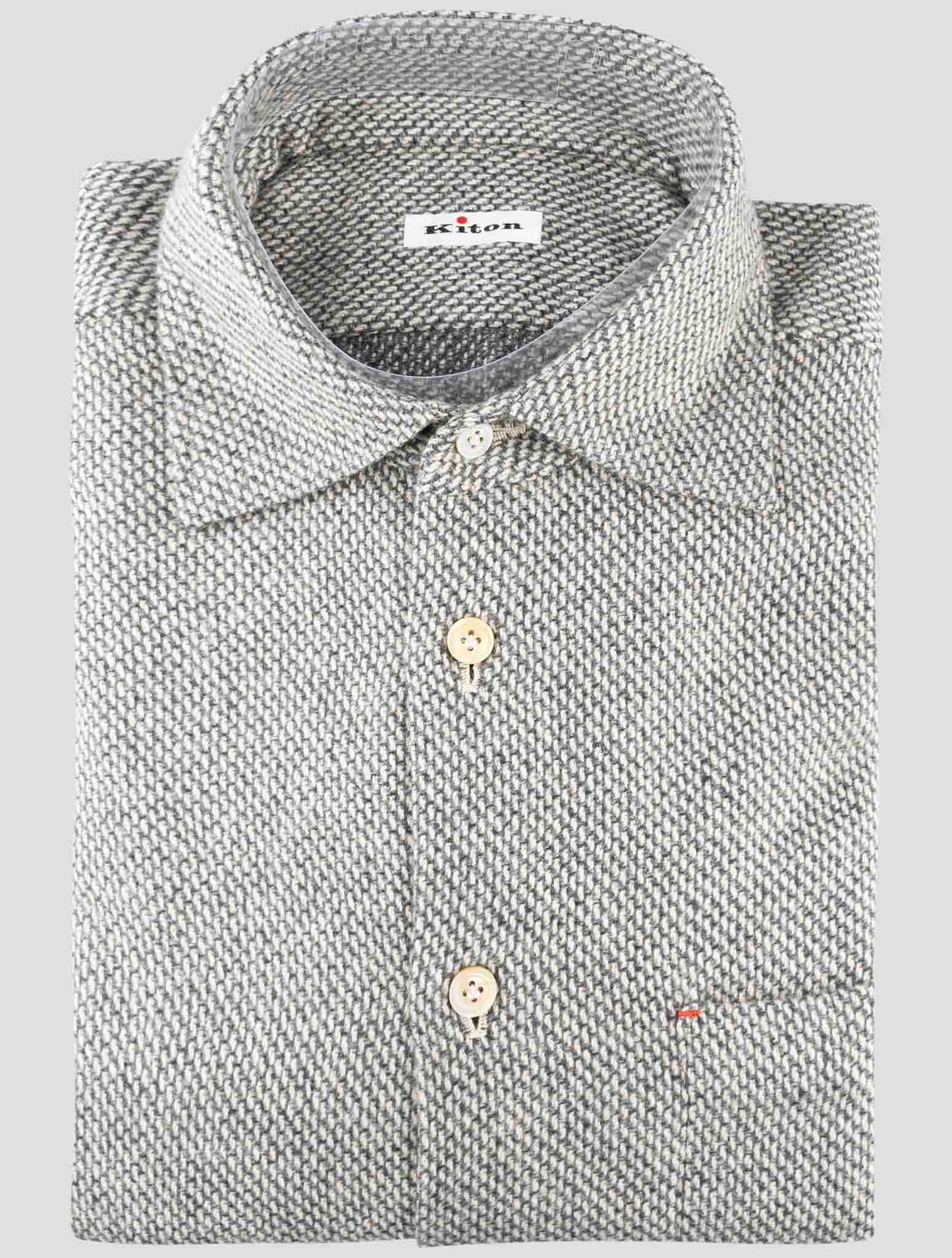 Kiton Gray Cashmere Shirt