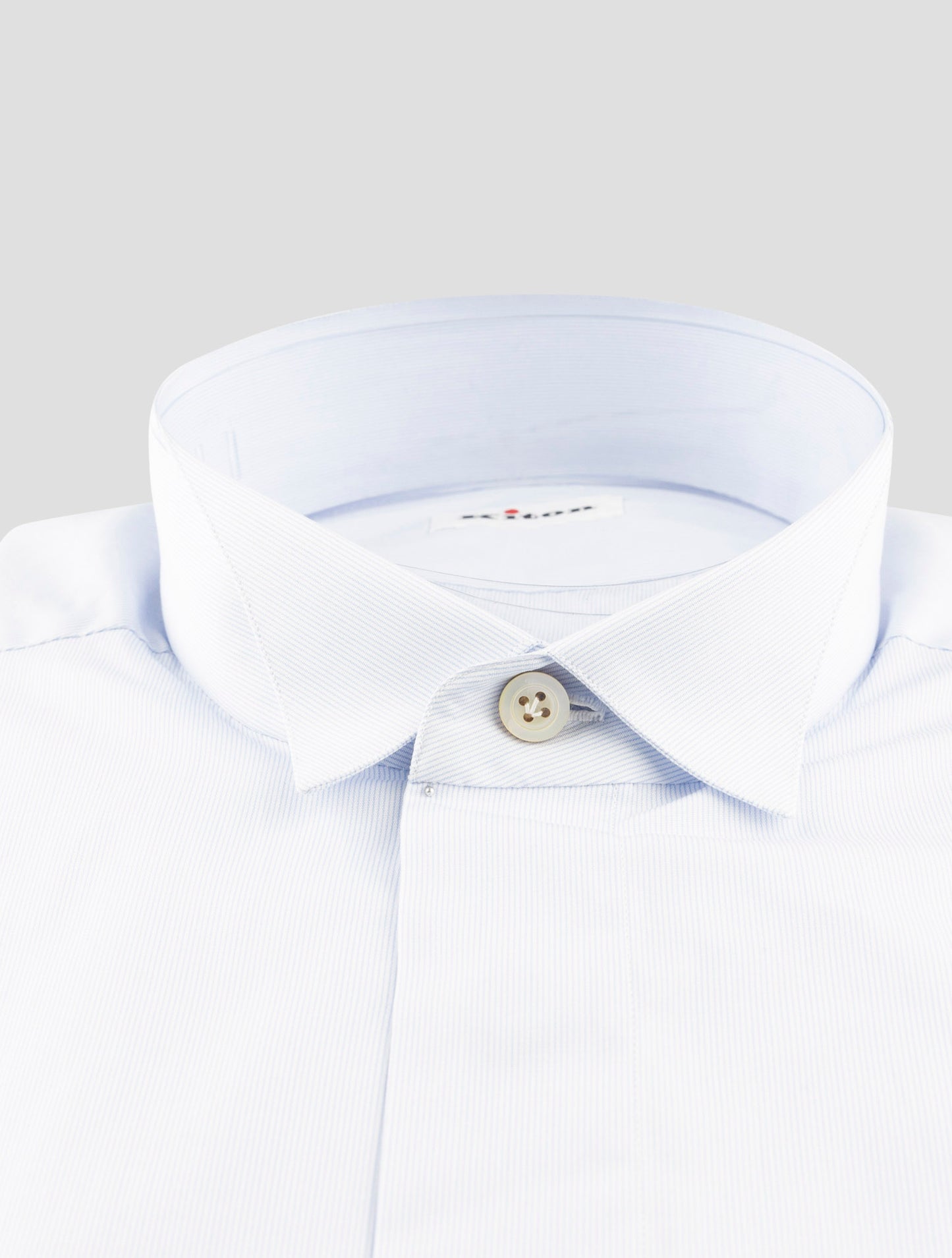 Kiton Blue Cotton Shirt