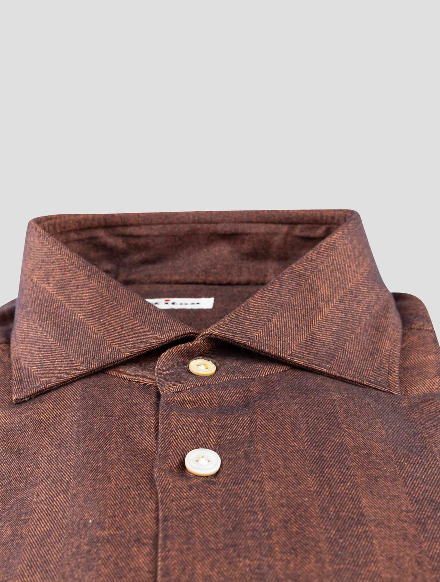 Kiton Brown Cotton Shirt