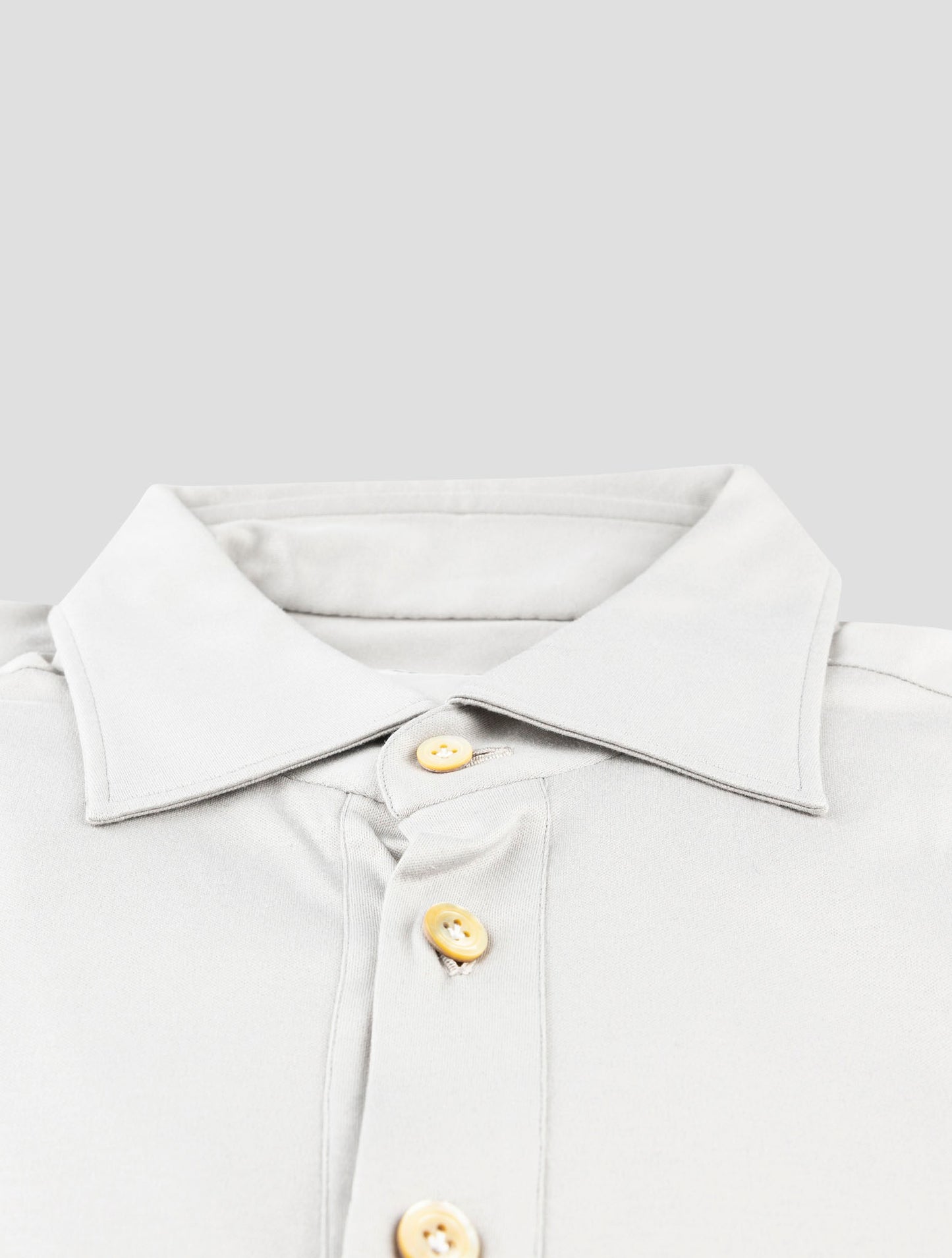 Kiton Gray Cotton Sweater Polo