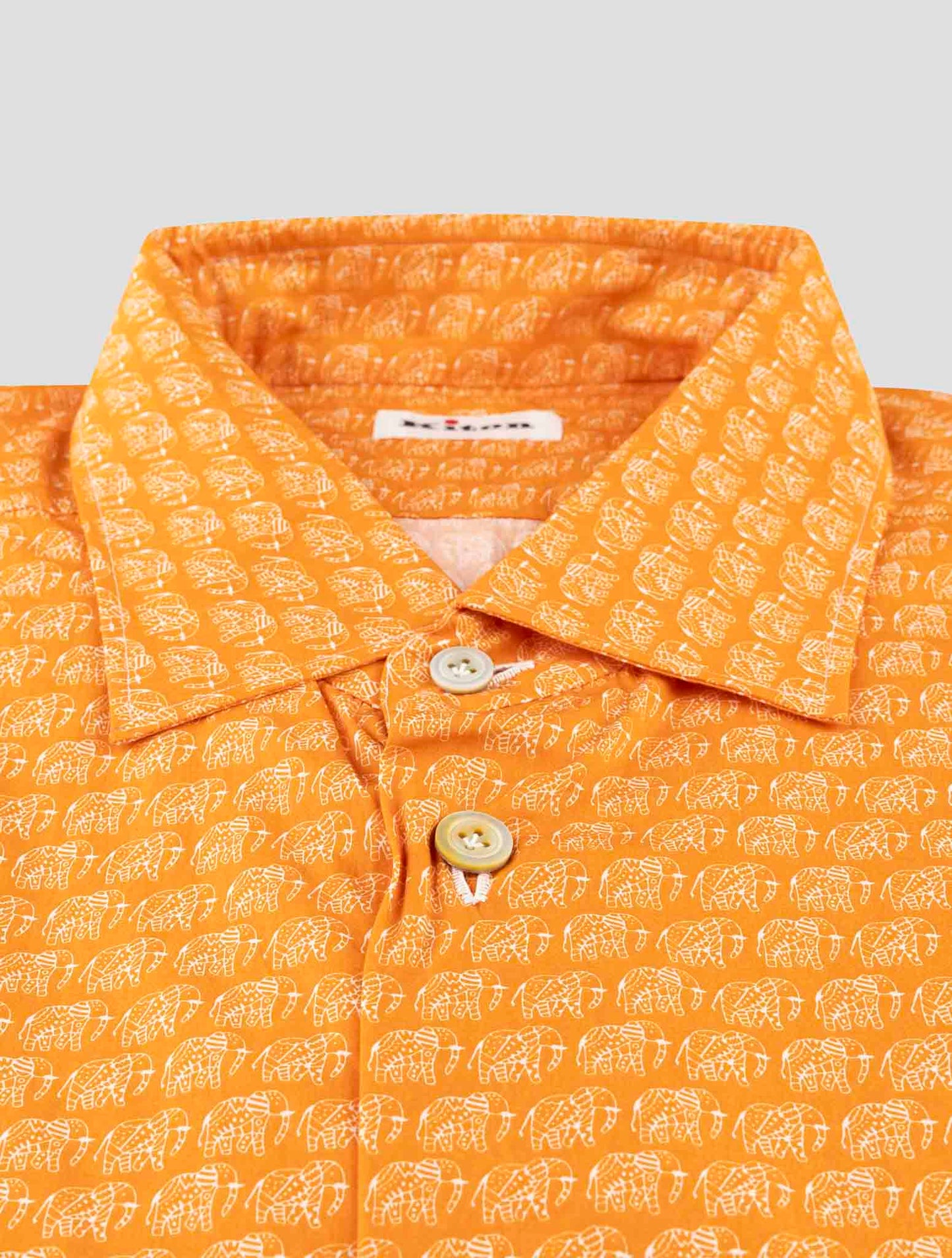 Kiton Orange Cotton Shirt