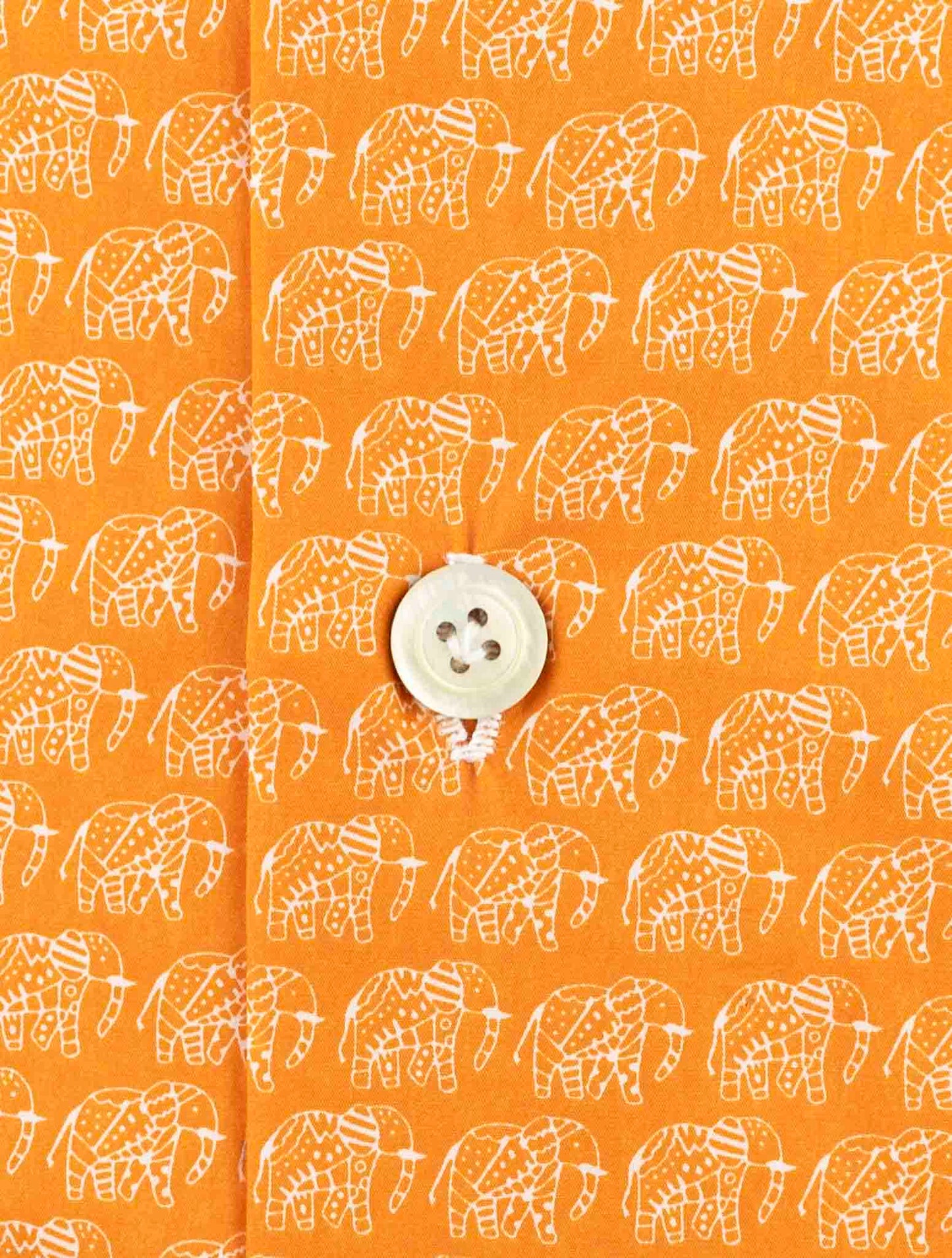 Kiton Orange Cotton Shirt