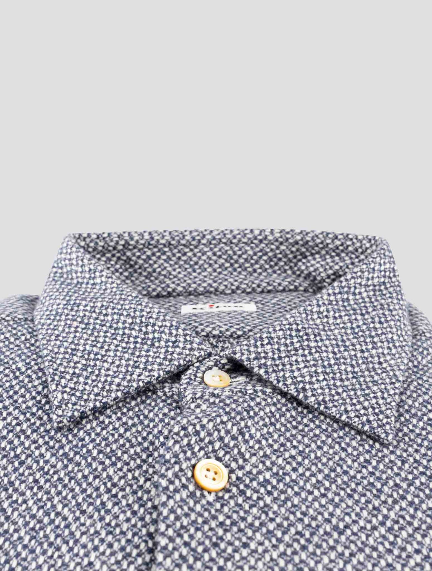 Kiton Blue Cashmere Shirt