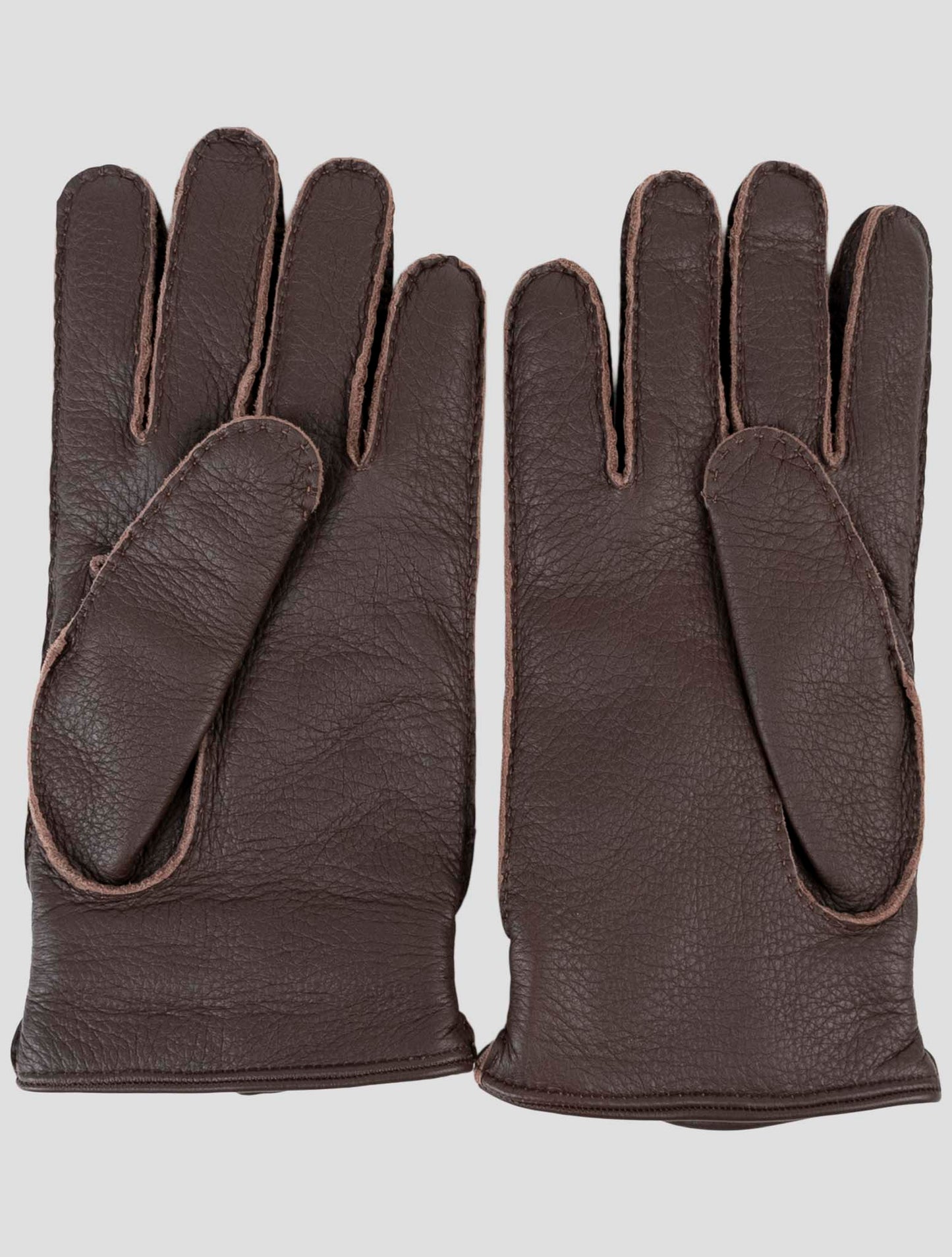Kiton Brown Leather Gloves