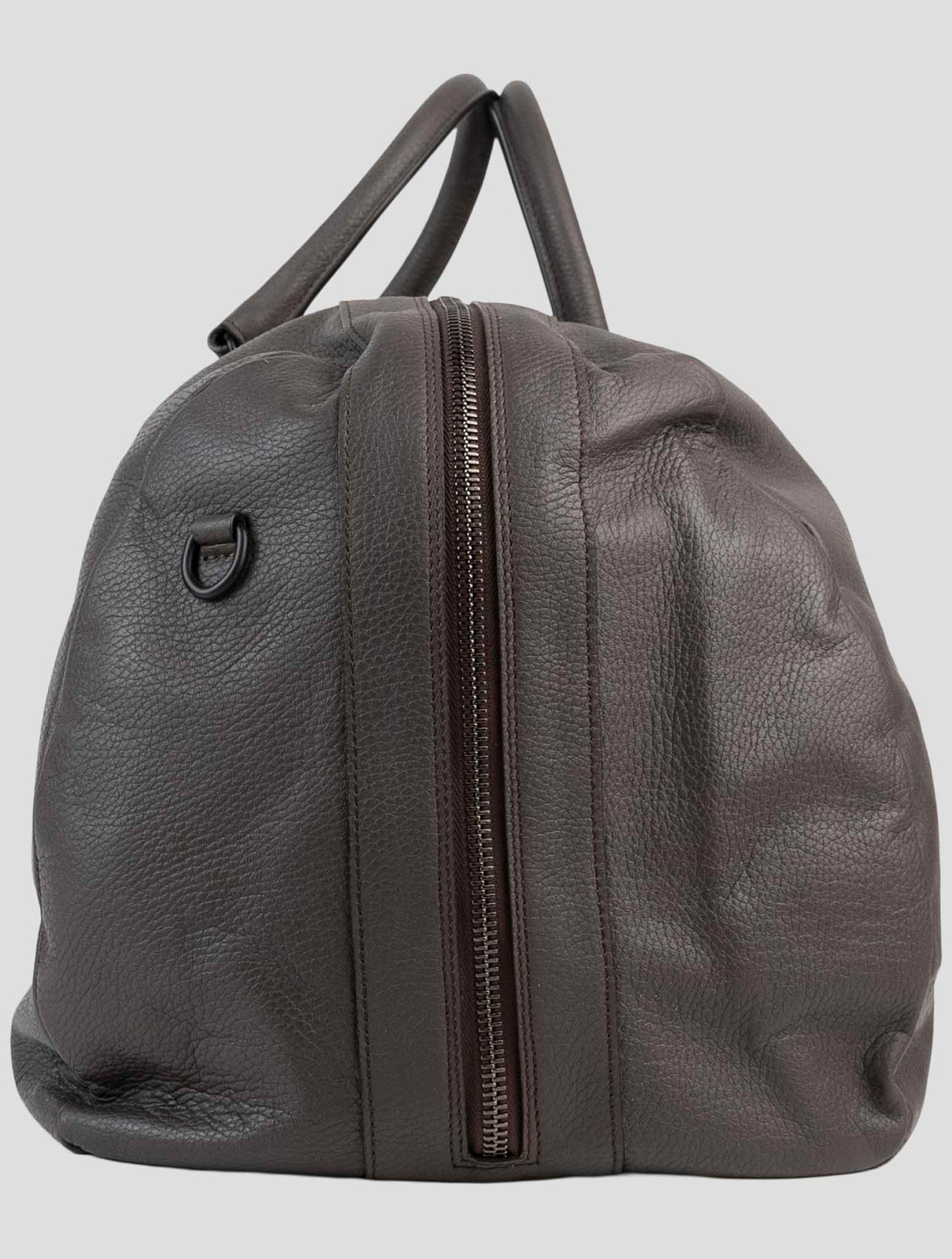 Kiton Gray Leather Travelbag