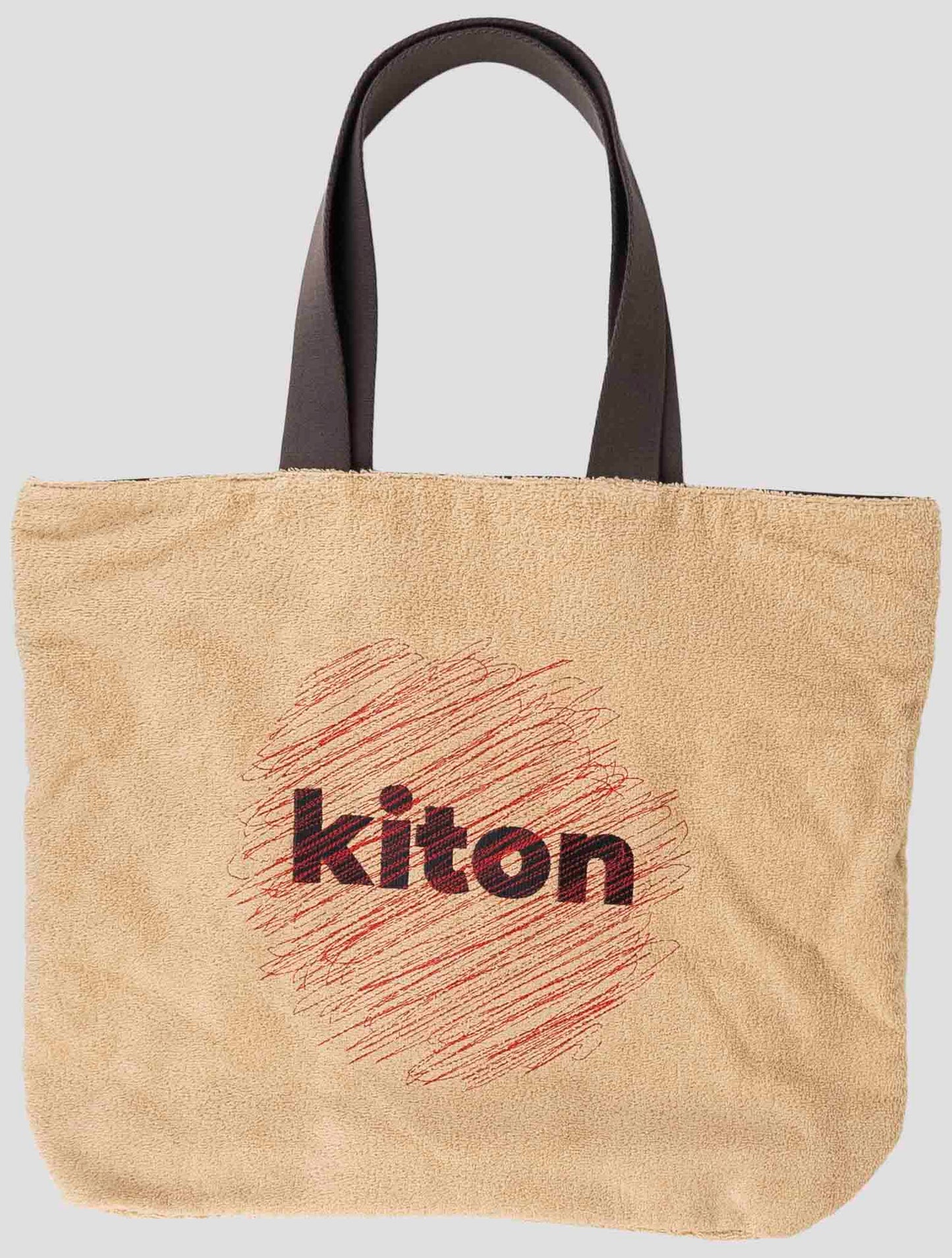 Kiton Beige Cotton Tote Bag