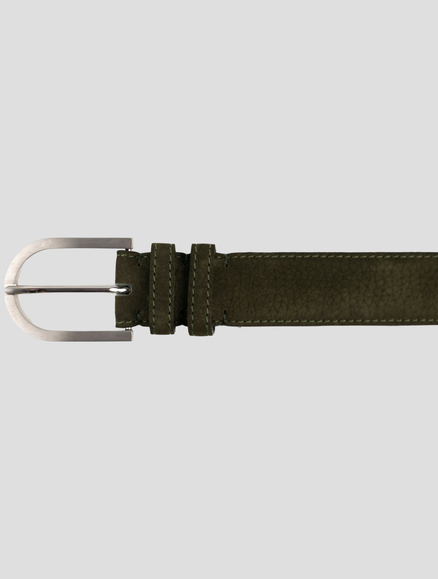 Kiton Green Leather Suede Belt
