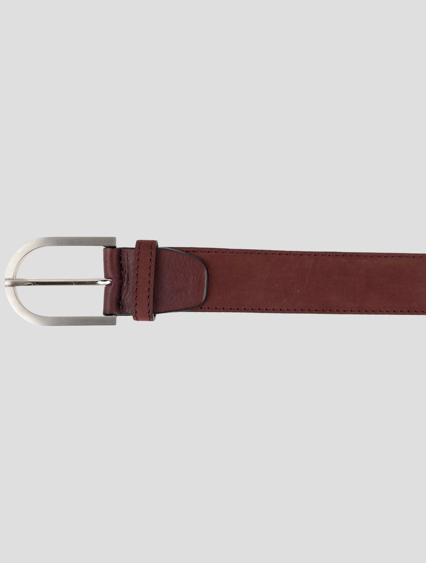 Kiton Burgundy Leather Suede Belt